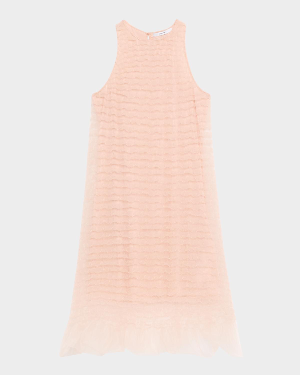 Givenchy Ruffle Tulle Sleeveless Mini Dress