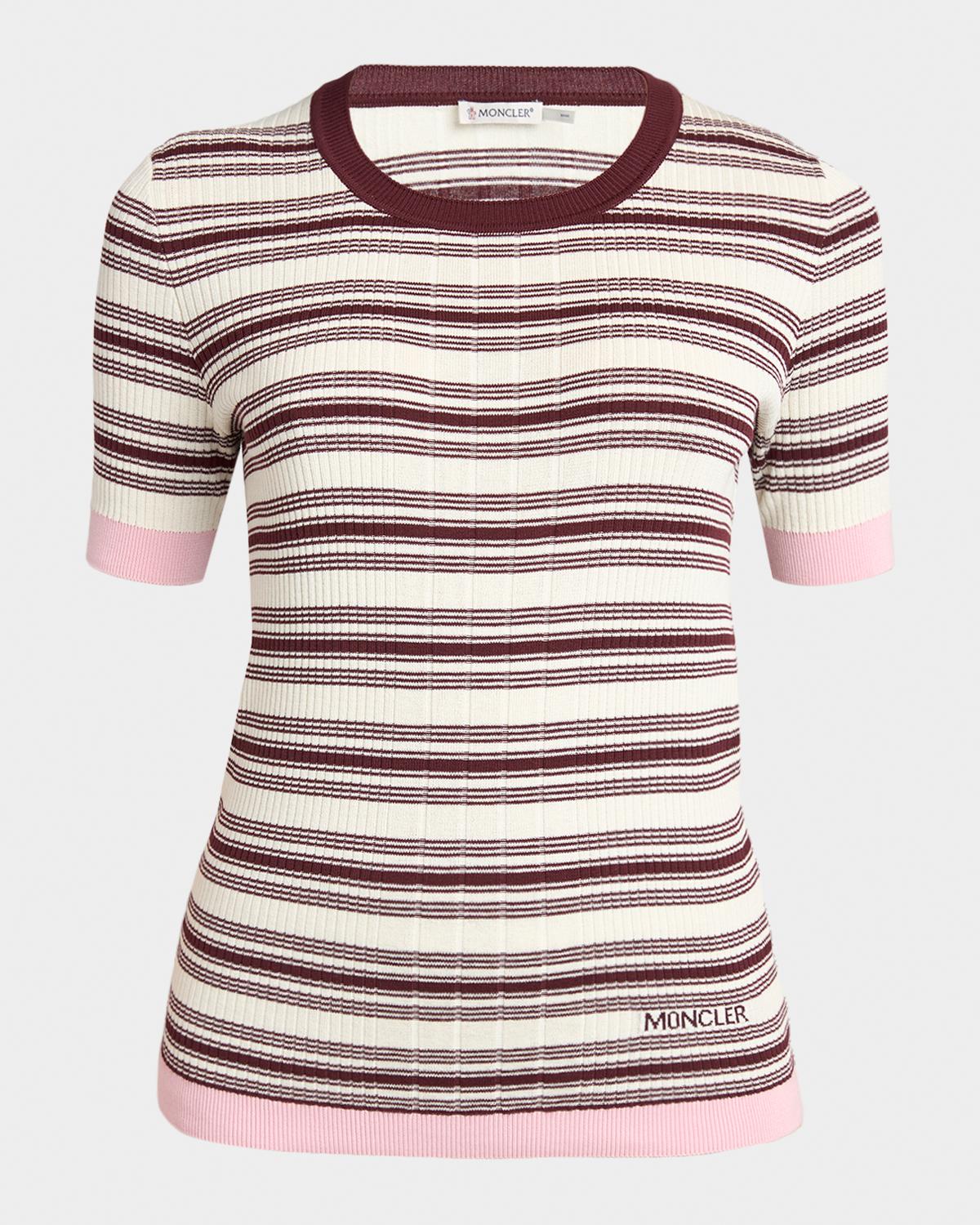 Moncler Stripe Short-Sleeve Top