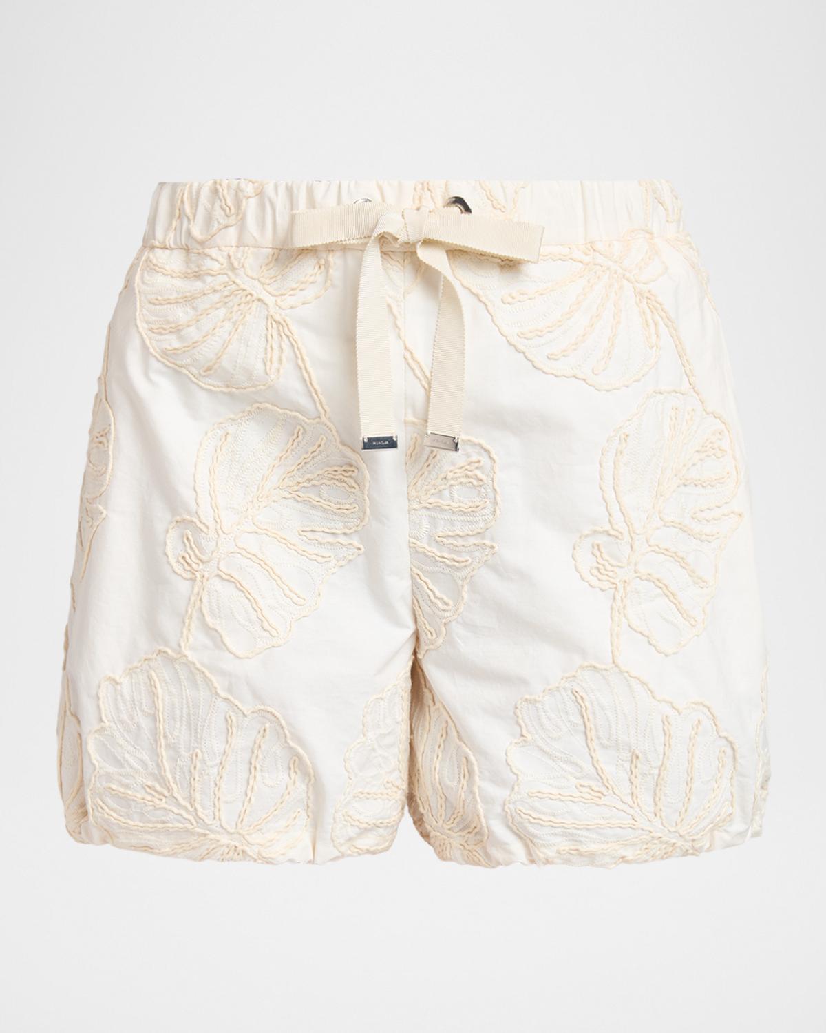 Moncler Embroidered Drawstring Shorts