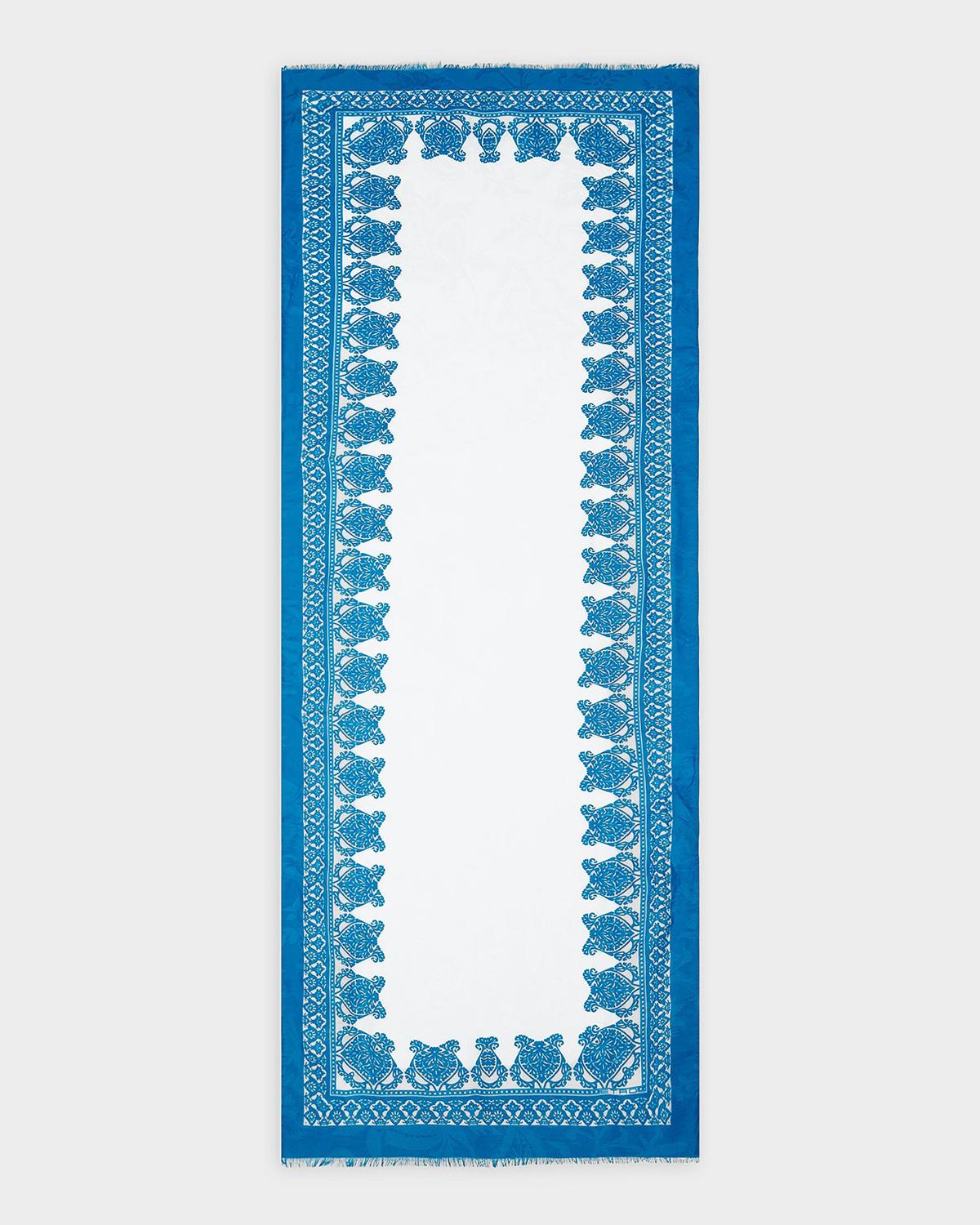 Etro Paisley Border Scarf