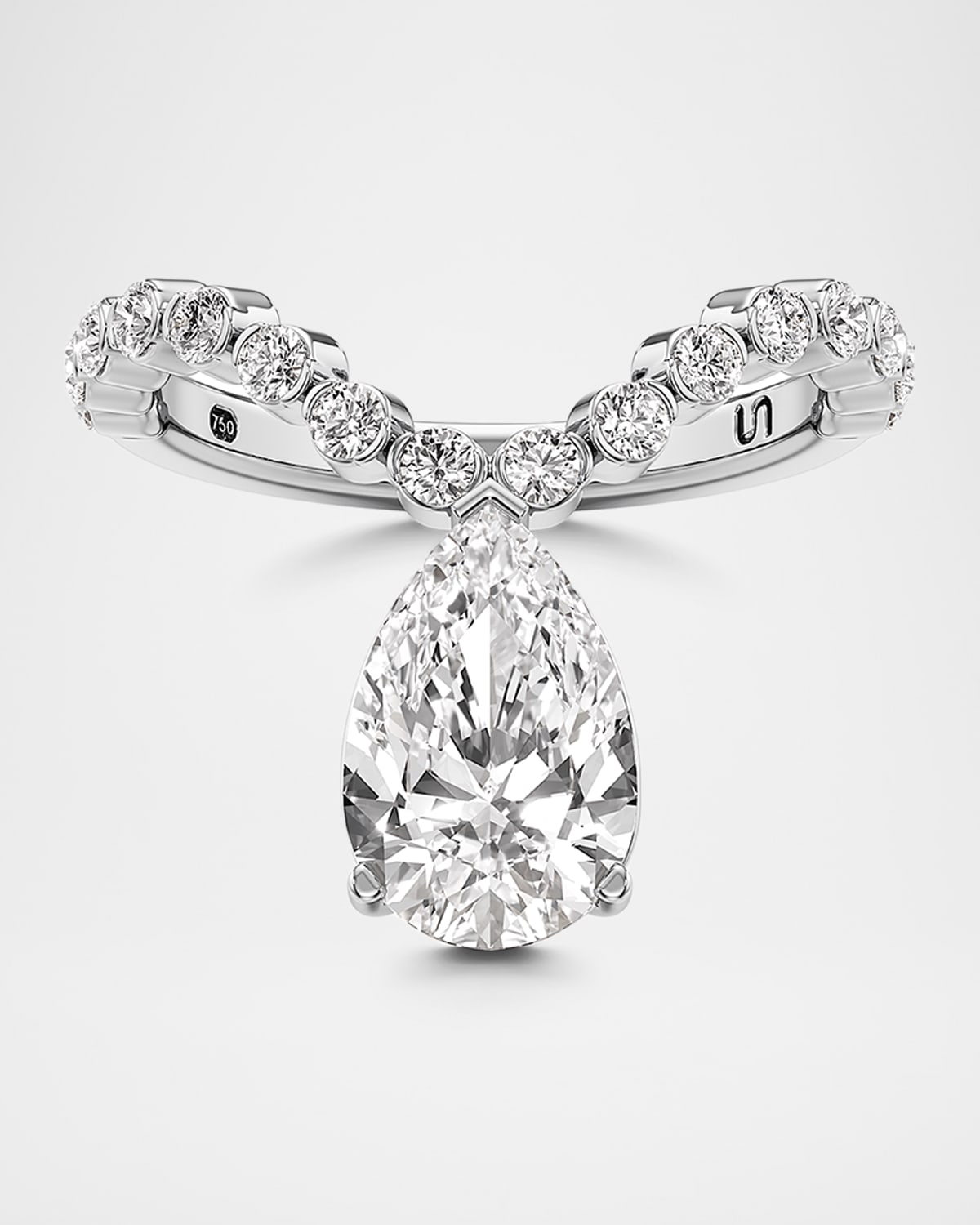 Unsaid Tear Lab-Grown Diamond Pave Curve Ring