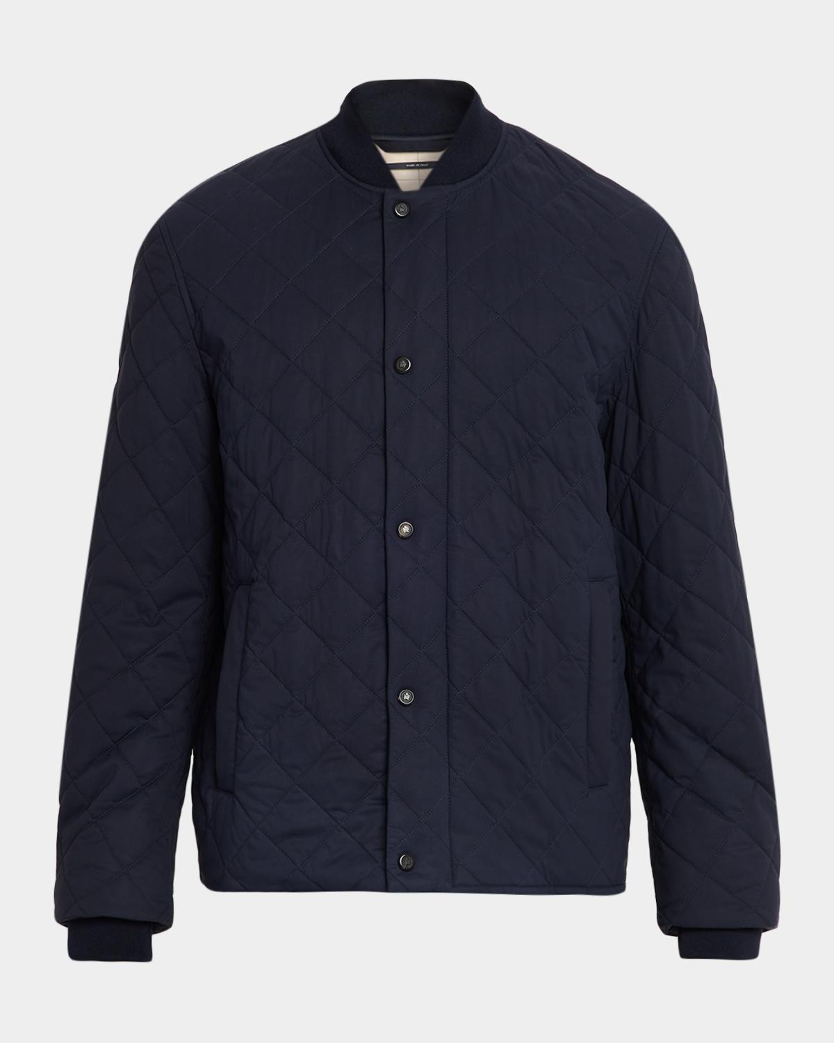dunhill Men's Cotton and Mulberry Silk Quilted Bomber Jacket