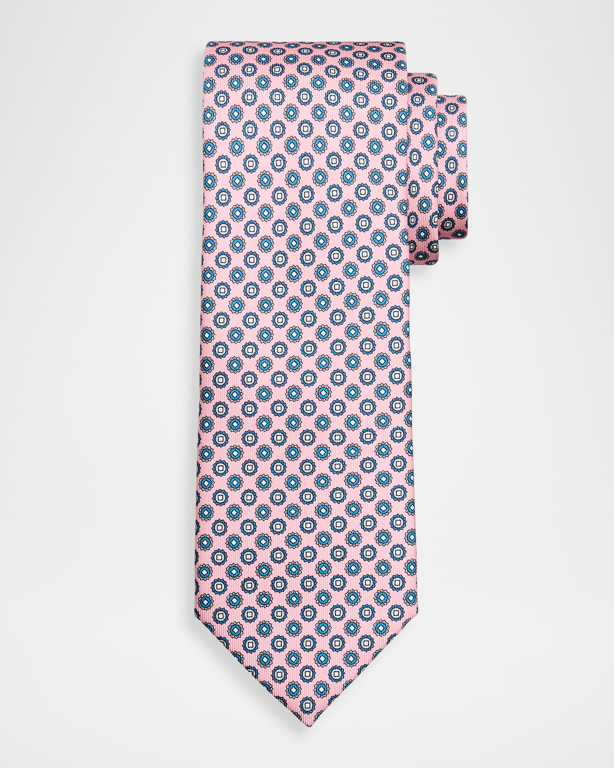 Brioni Men 's Micro-Medallion Silk Tie | Thumbnail 4