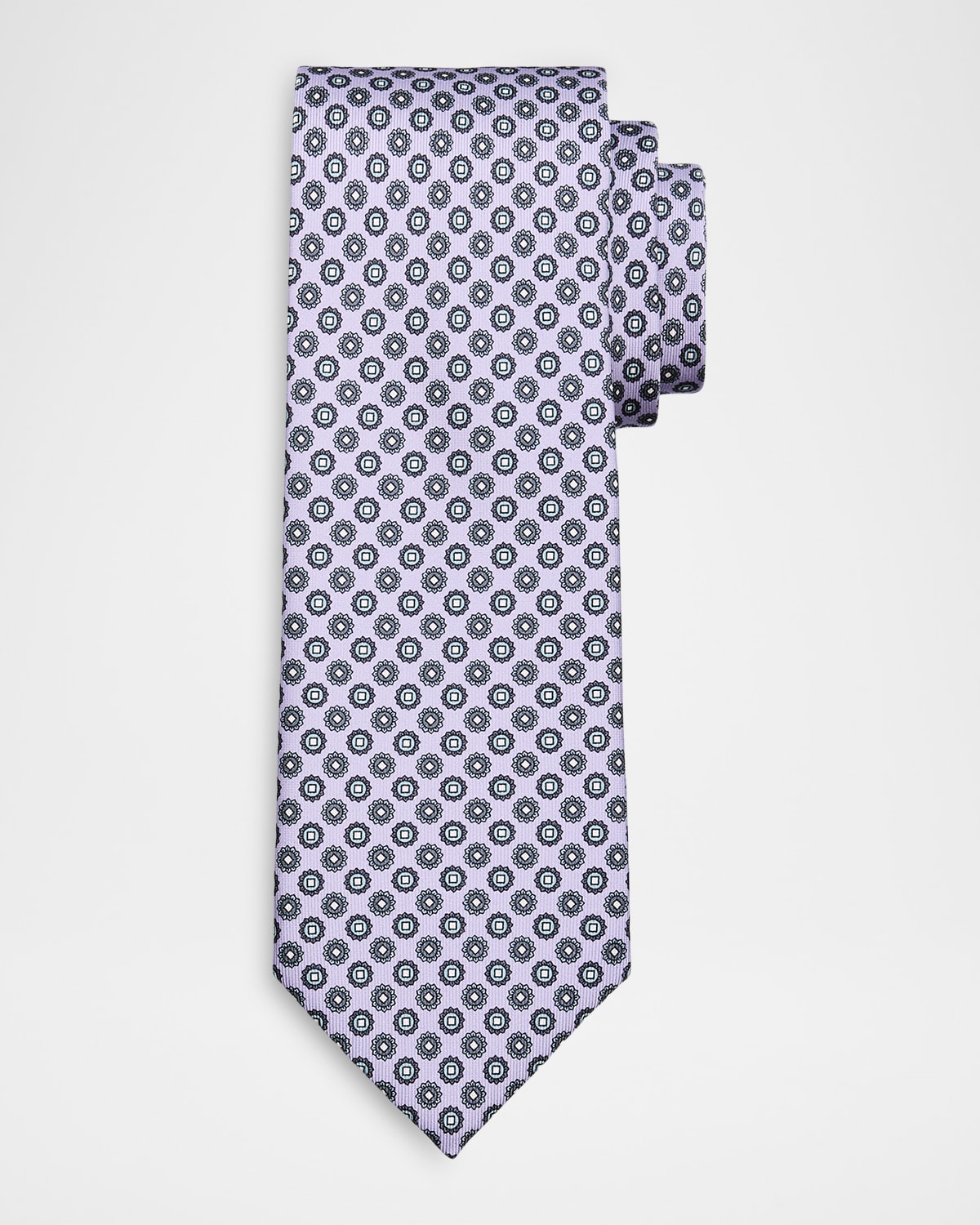 Brioni Men 's Micro-Medallion Silk Tie | Thumbnail 4