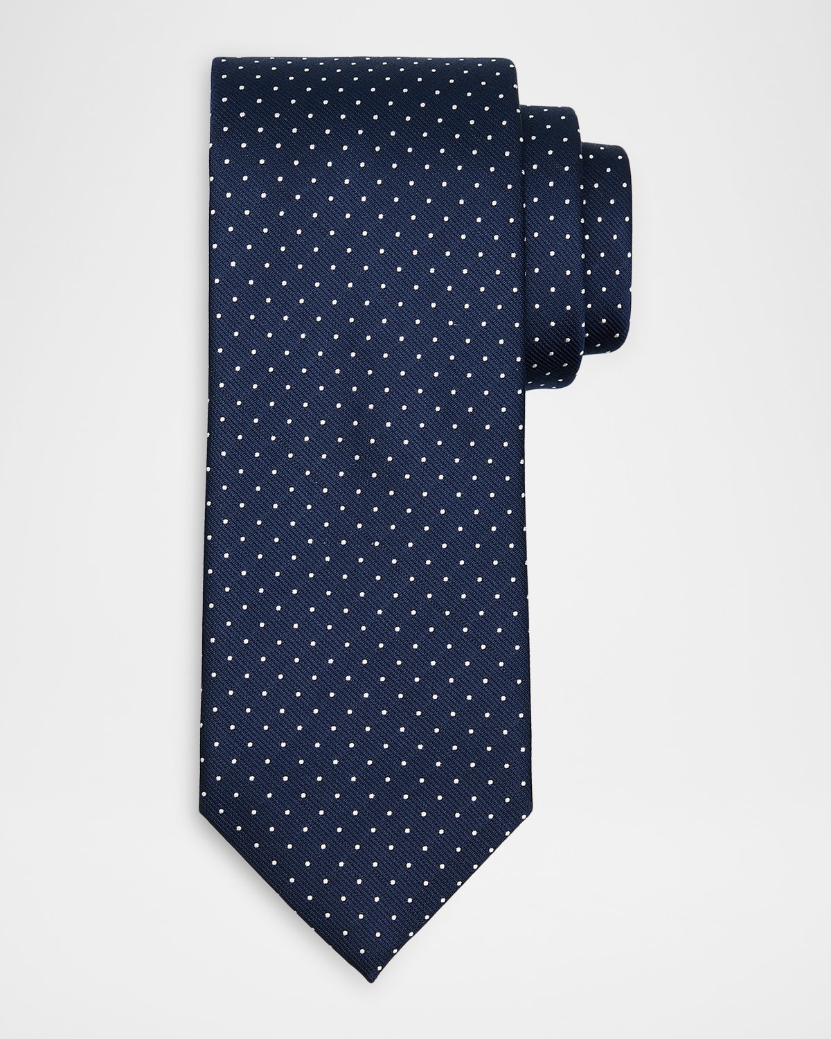 Brioni Men 's Micro-Polka Dot Silk Tie | Thumbnail 4