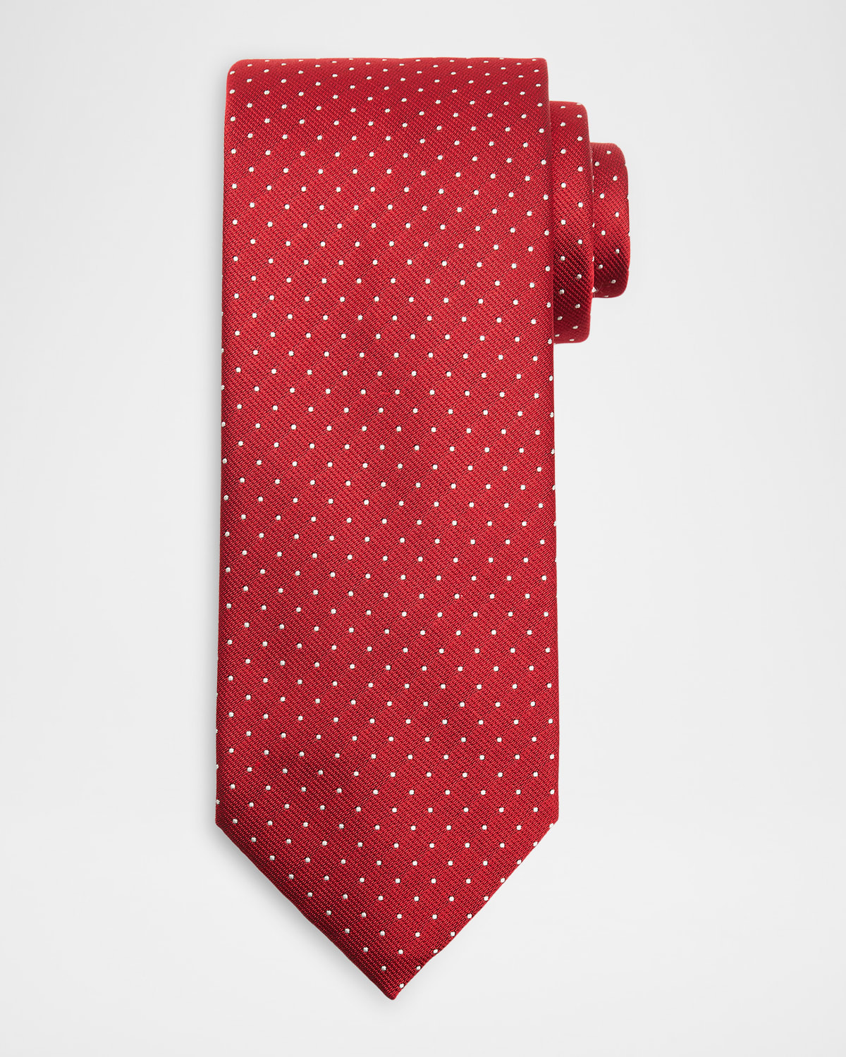 Brioni Men 's Micro-Polka Dot Silk Tie | Thumbnail 4