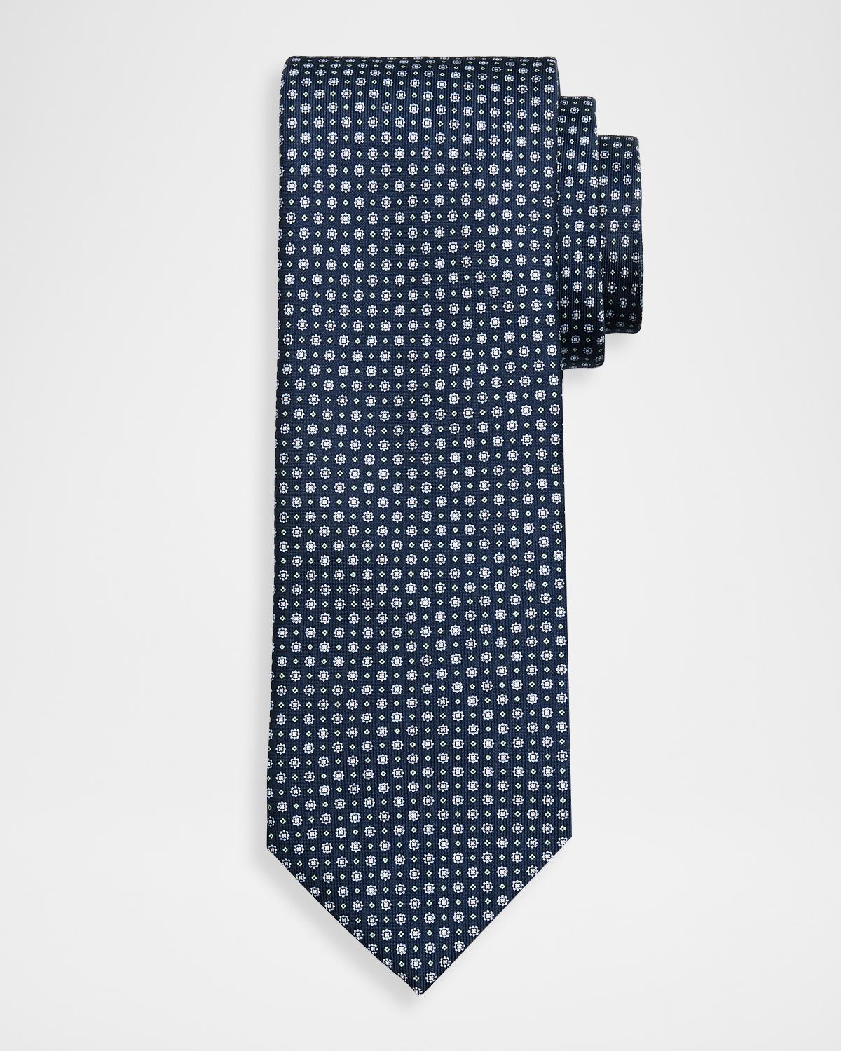 Brioni Men's Micro-Floral Silk Tie