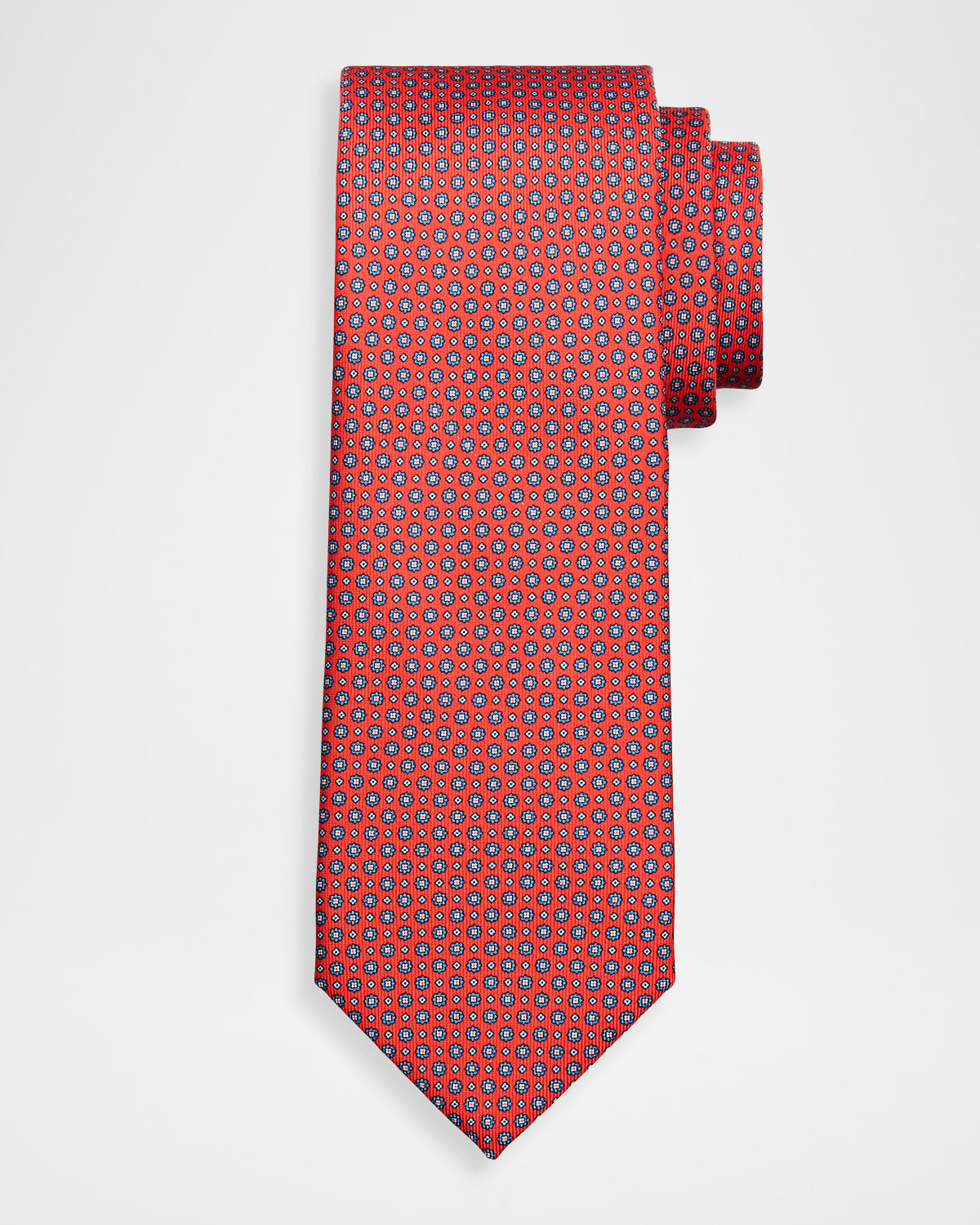 Brioni Men 's Micro-Floral Silk Tie | Thumbnail 4