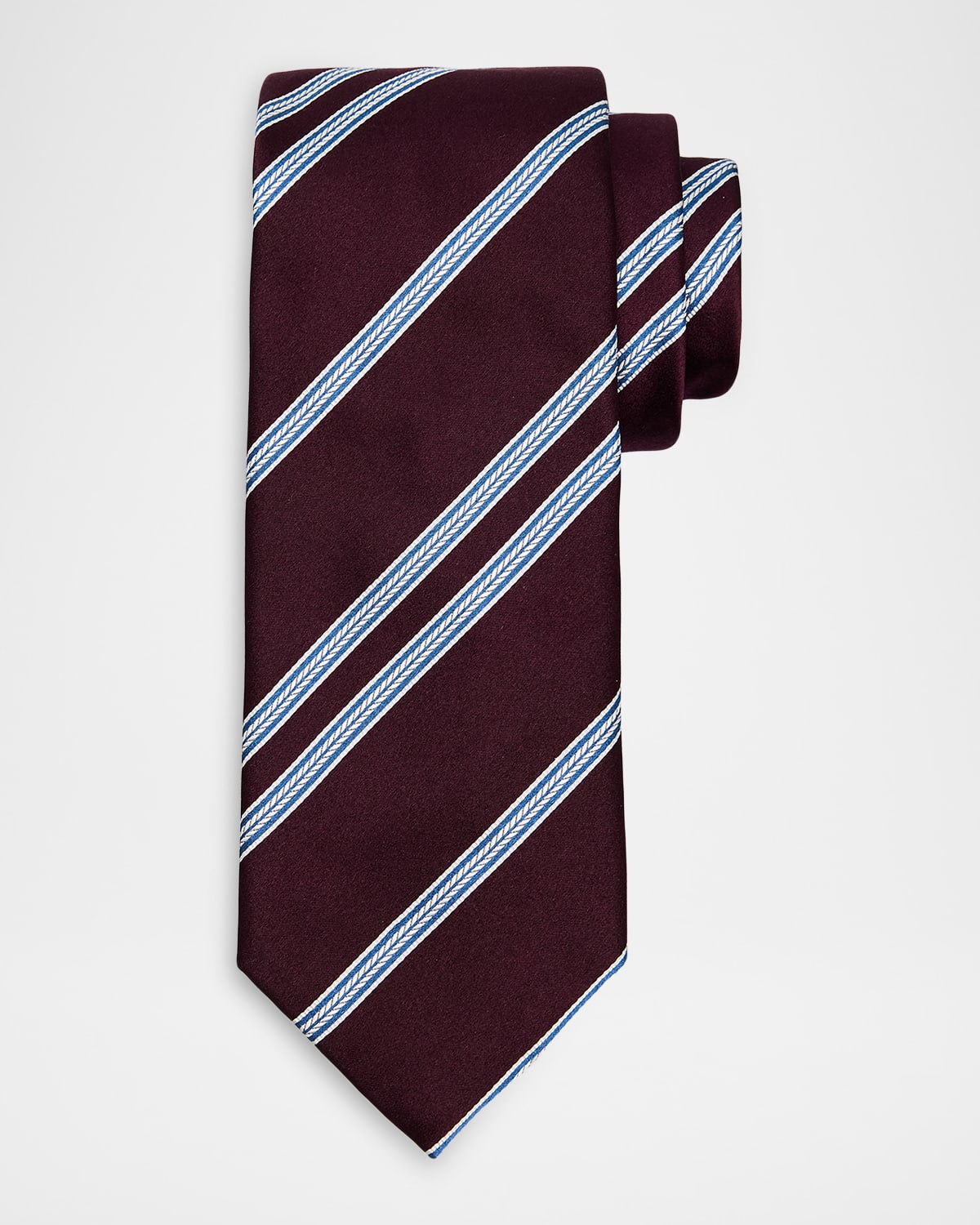 Brioni Men 's Herringbone Stripe Jacquard Silk Tie | Thumbnail 4 Brioni Men 's Herringbone Stripe Jacquard Silk Tie | Thumbnail 4