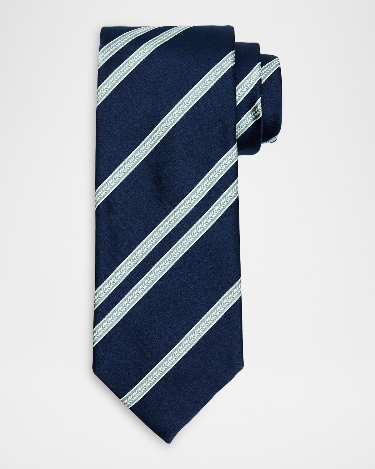 Brioni Men 's Herringbone Stripe Jacquard Silk Tie | Thumbnail 4 Brioni Men 's Herringbone Stripe Jacquard Silk Tie | Thumbnail 4
