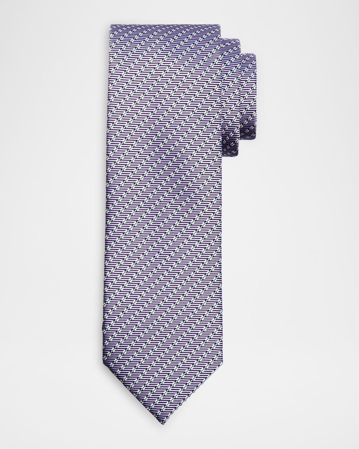 Brioni Men's Micro-Print Silk Jacquard Tie