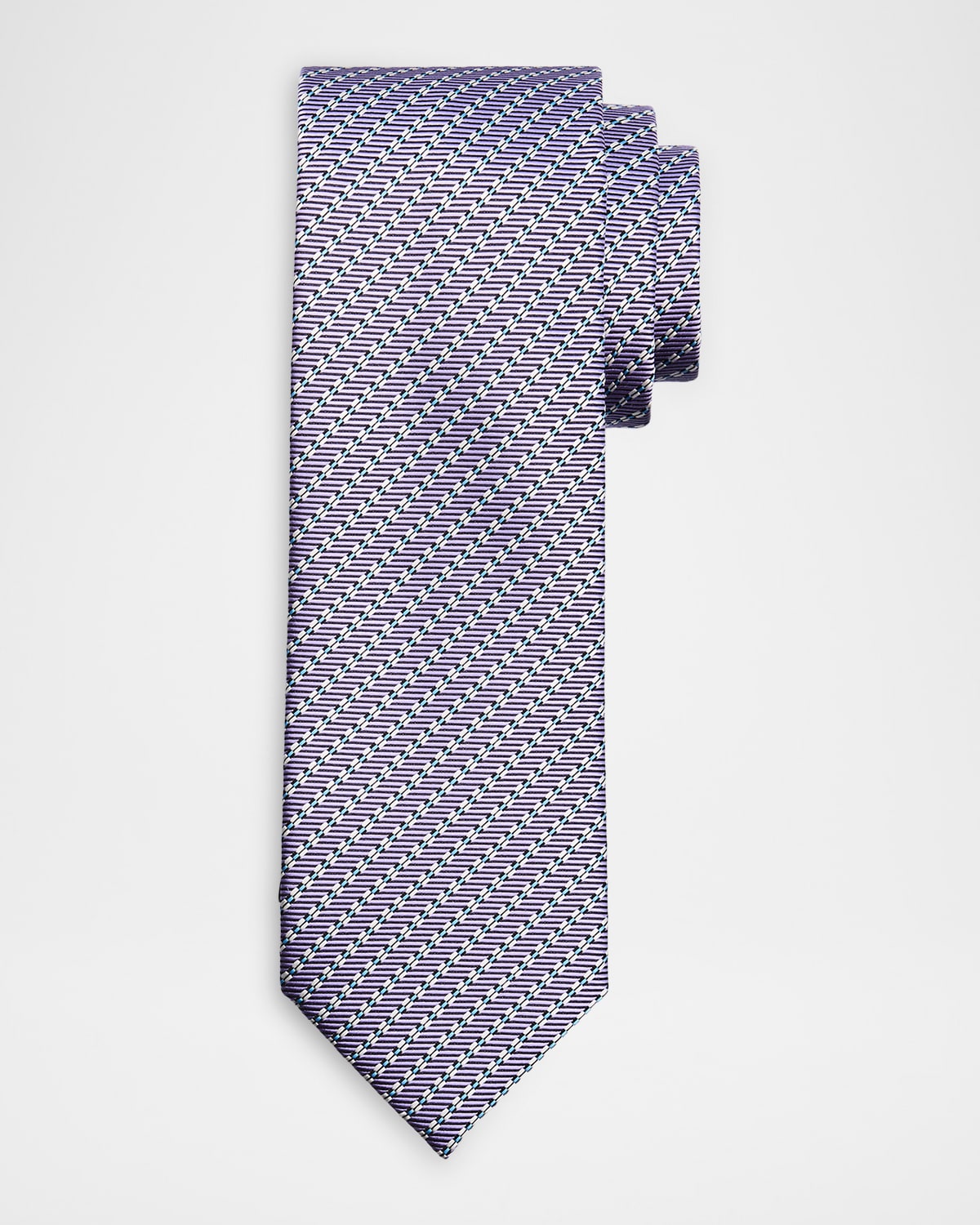 Brioni Men 's Micro-Print Silk Jacquard Tie | Thumbnail 4 Brioni Men 's Micro-Print Silk Jacquard Tie | Thumbnail 4