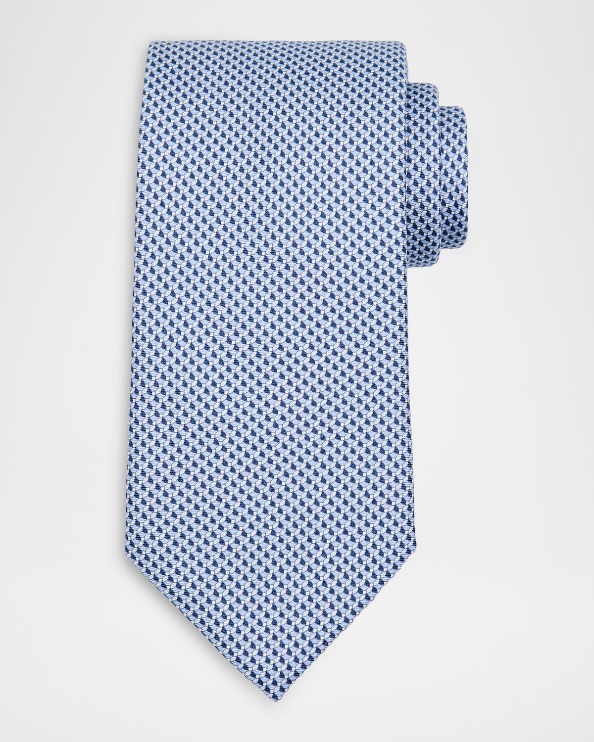 Brioni Men's Micro Print Silk Jacquard Tie