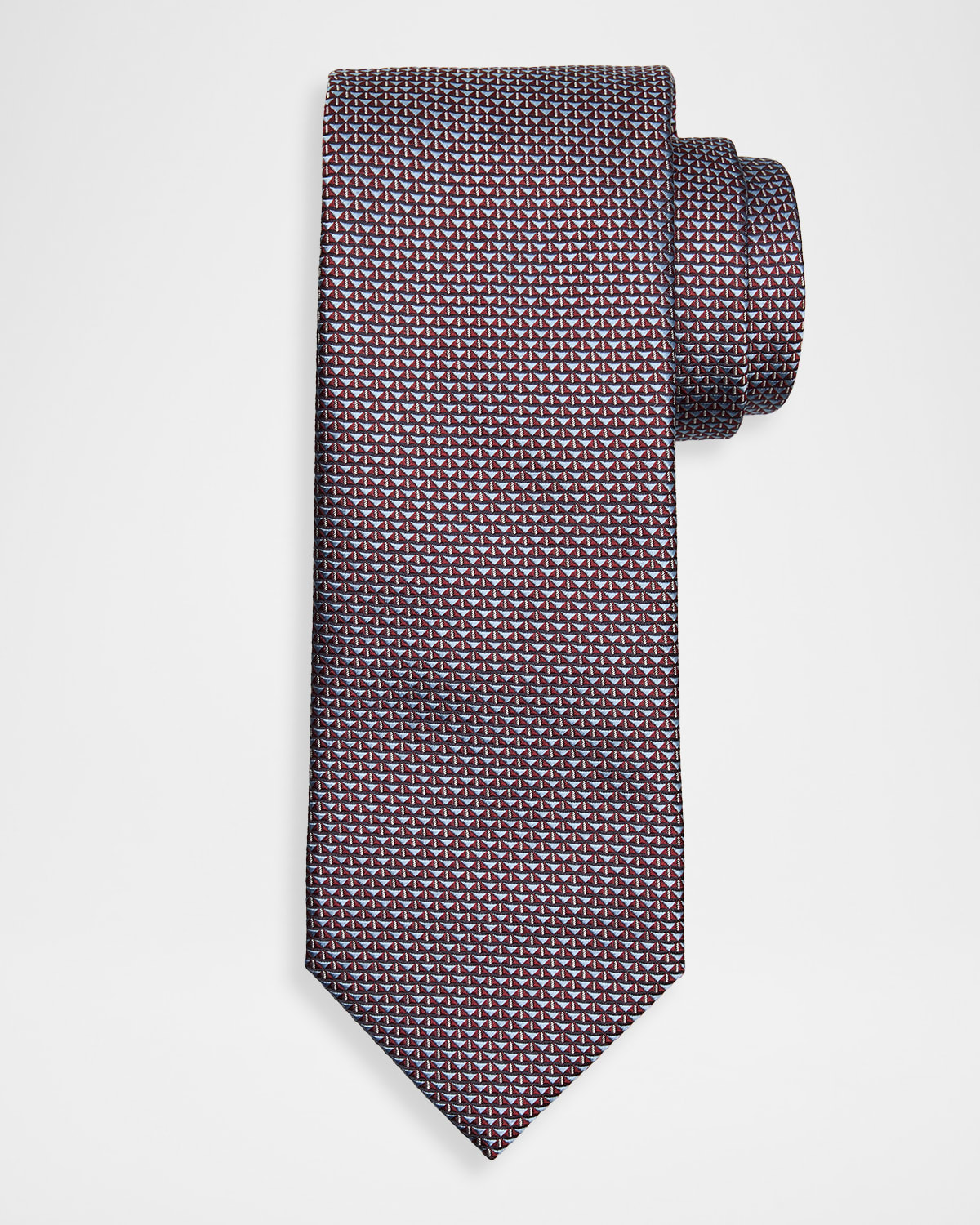 Brioni Men 's Micro Triangle Silk Jacquard Tie | Thumbnail 4 Brioni Men 's Micro Triangle Silk Jacquard Tie | Thumbnail 4