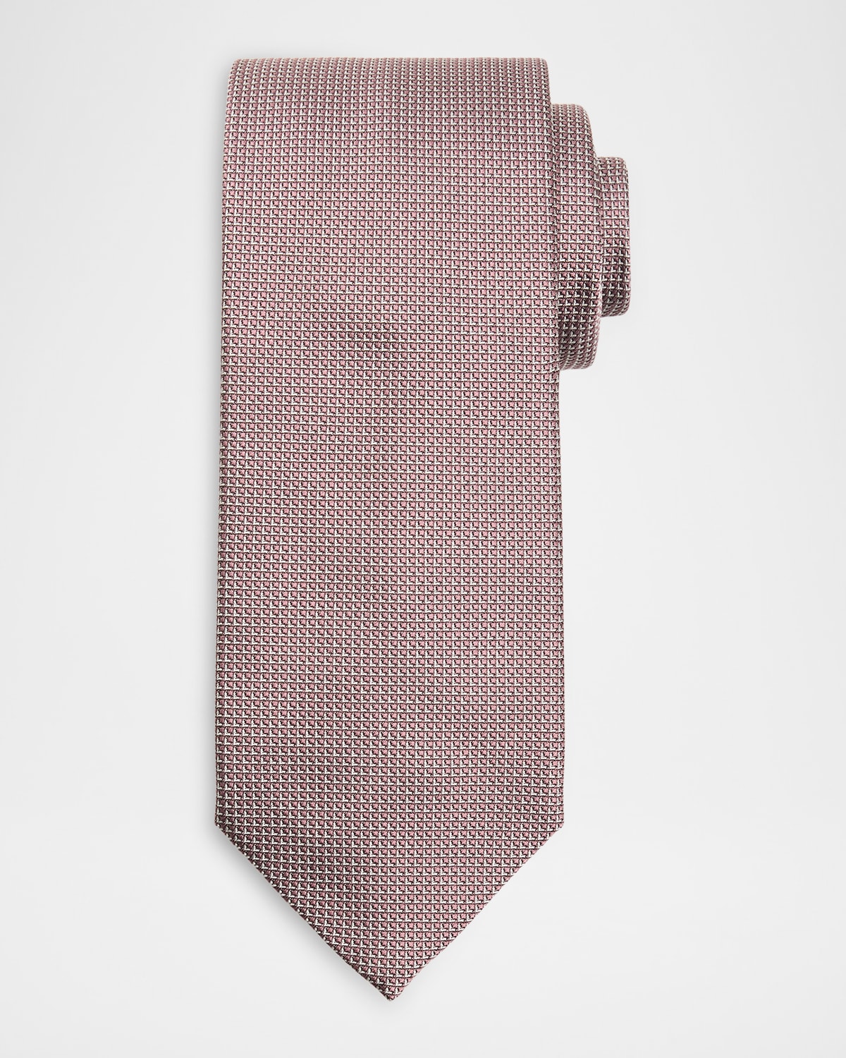 Brioni Men 's Micro-Geometric Square Jacquard Silk Tie | Thumbnail 4 Brioni Men 's Micro-Geometric Square Jacquard Silk Tie | Thumbnail 4