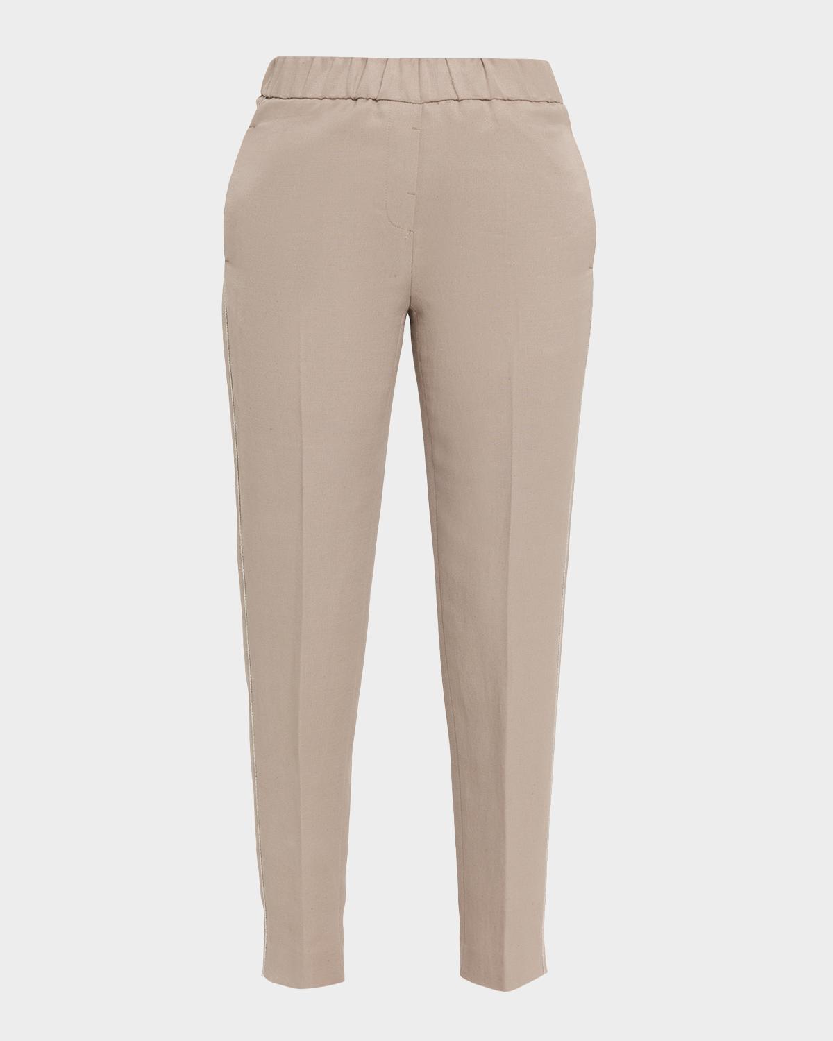 Peserico Cropped Slim-Fit Pants
