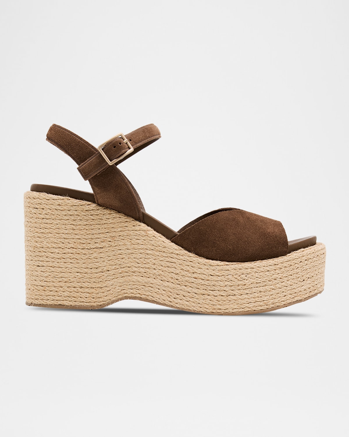 Pedro Garcia 85mm Doina Suede Platform Sandals In Brown