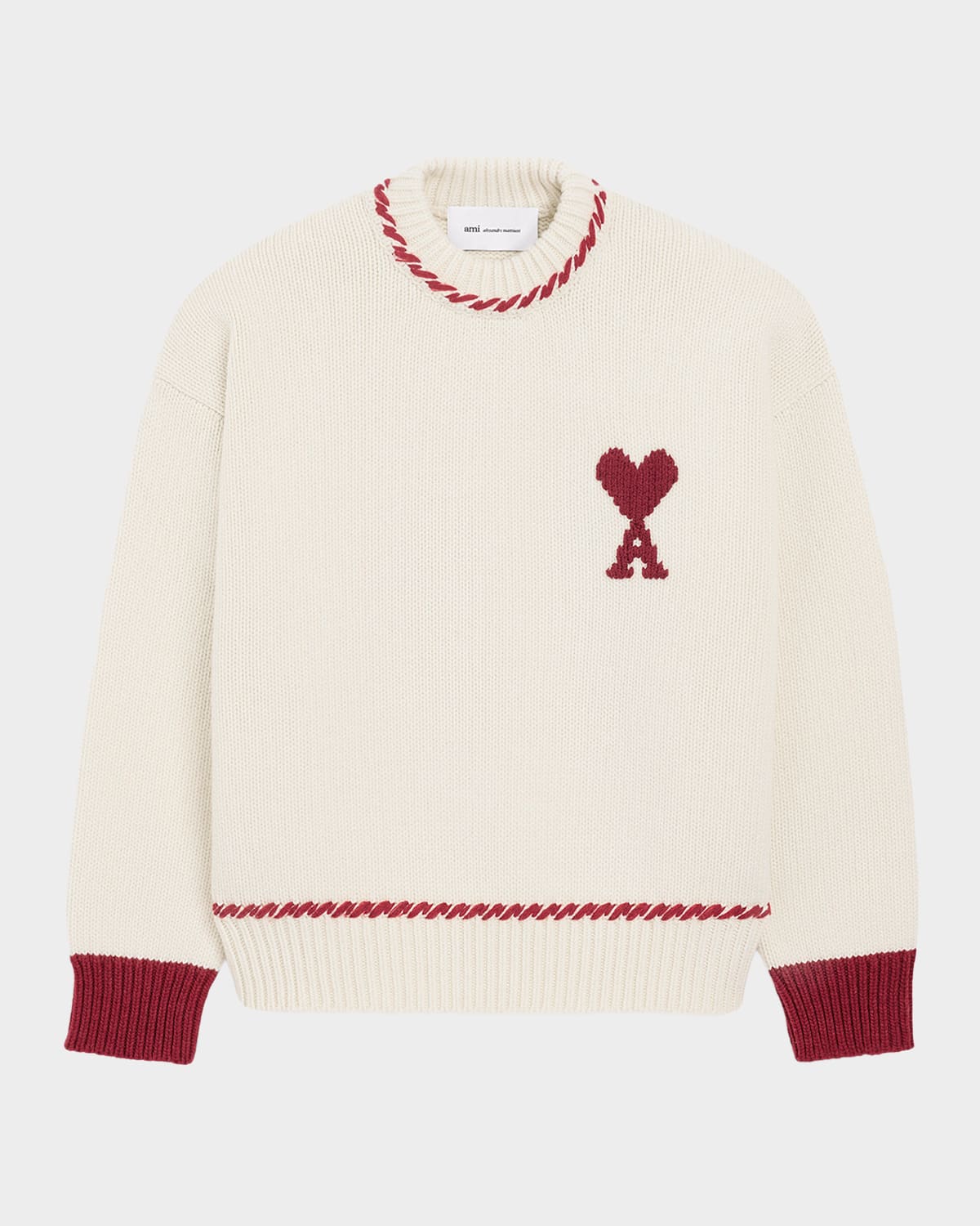 Ami De Coeur Embroidered Crewneck Sweater
