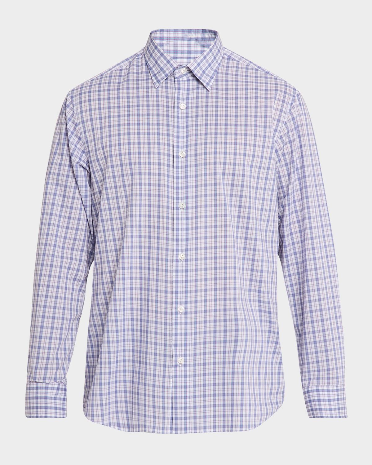 Brioni Men's Plaid Cotton Sport Shirt