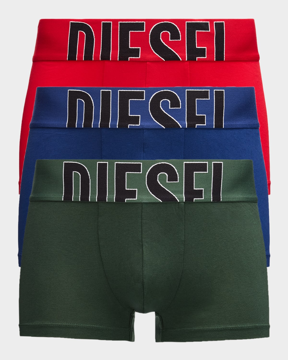 Diesel Men 's Damien Pop Logo 3-Pack Boxer Briefs