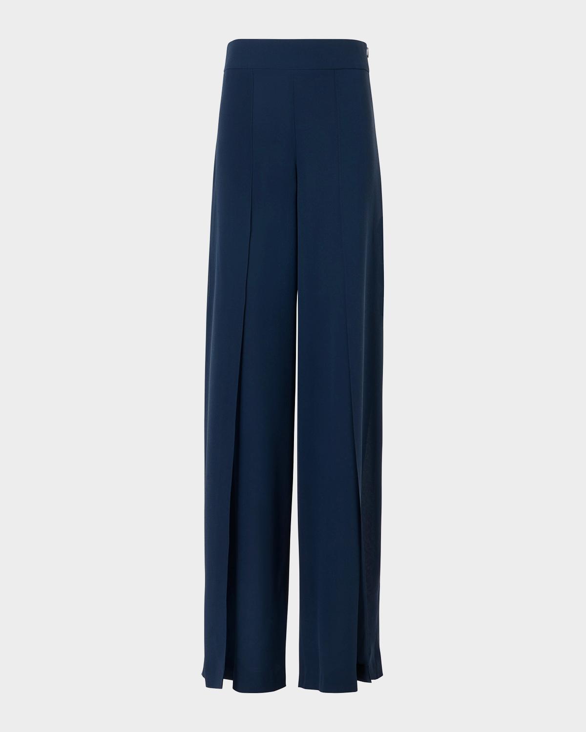 Akris Fellia Silk Georgette Flared Pants
