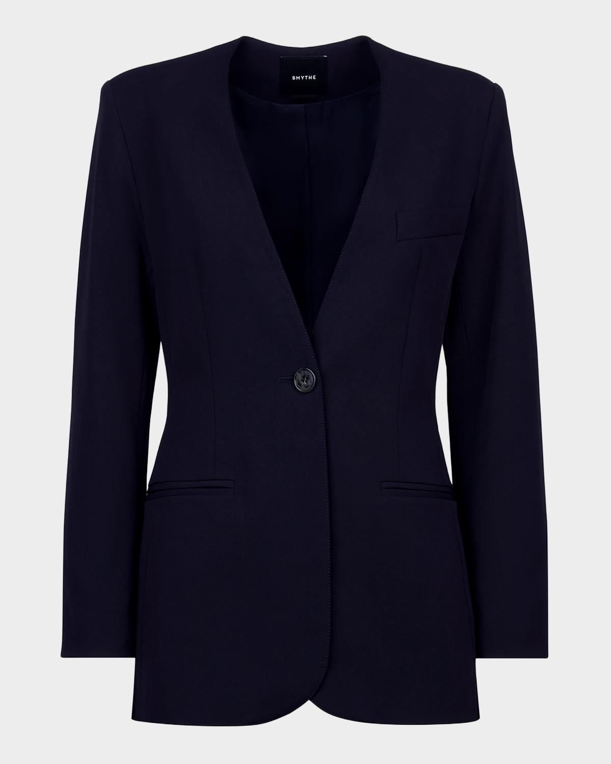 Smythe Collarless Single-Button Blazer