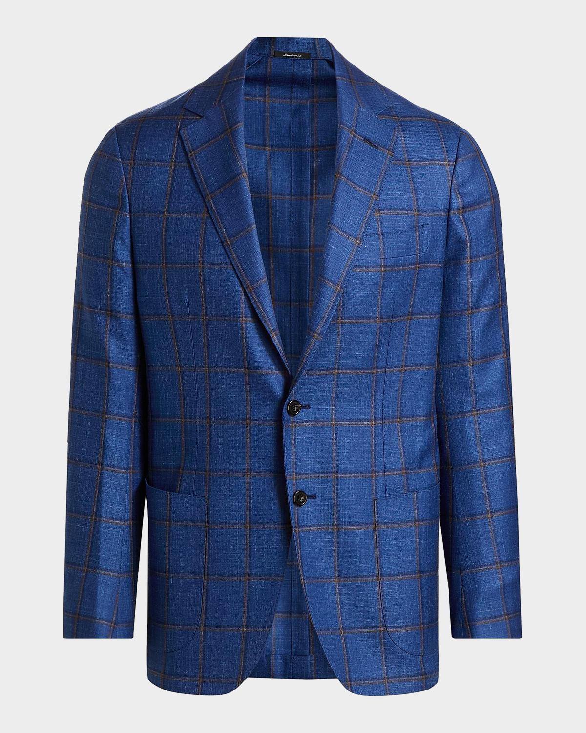 Sartorio Men's Plaid Wool Single-Breasted Sport Coat