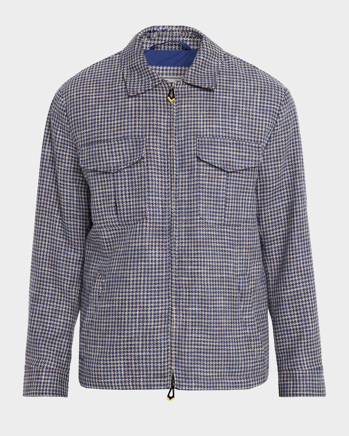 Sartorio Men's Joly Houndstooth Full-Zip Blouson