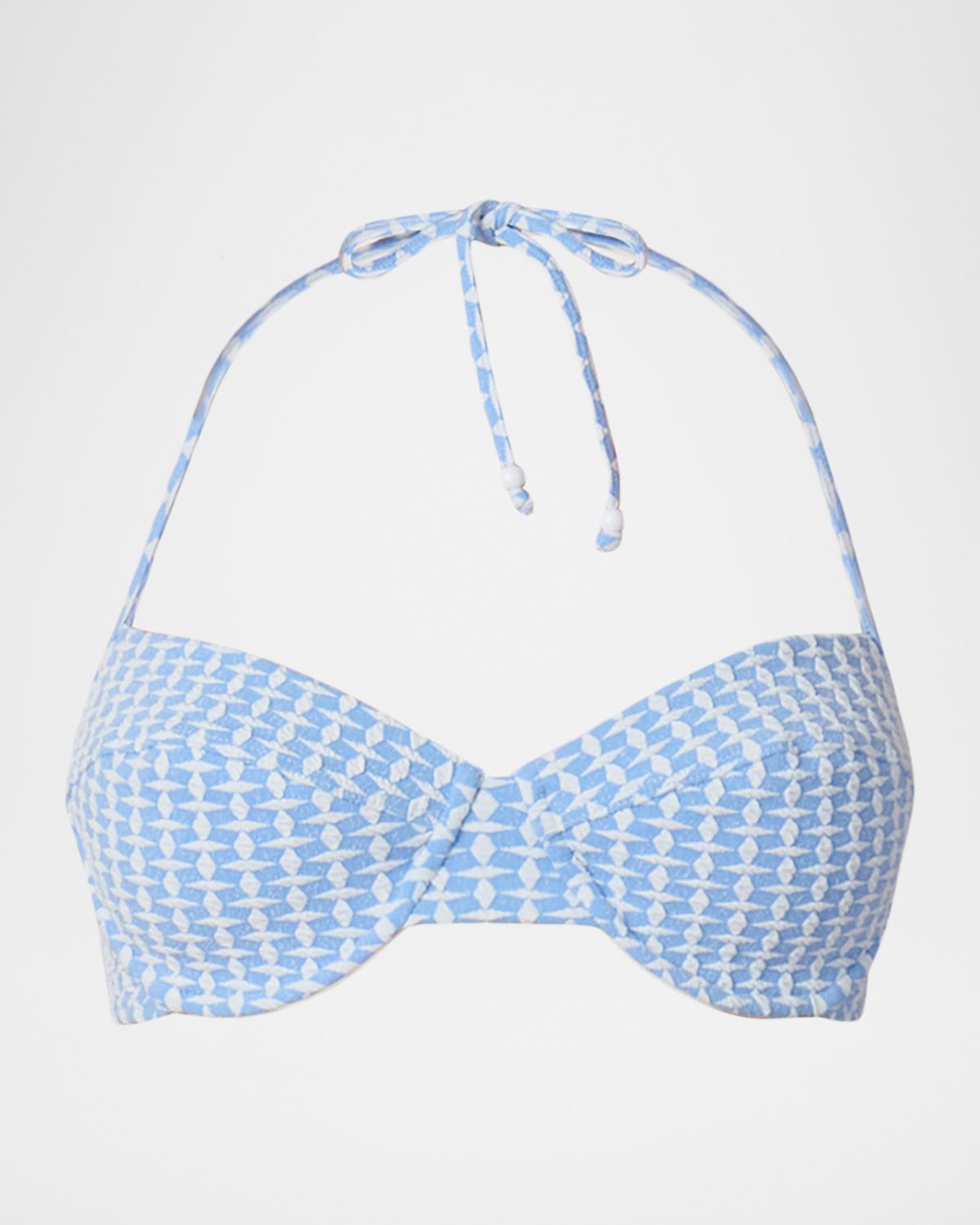 Geometric Halter Bikini Top