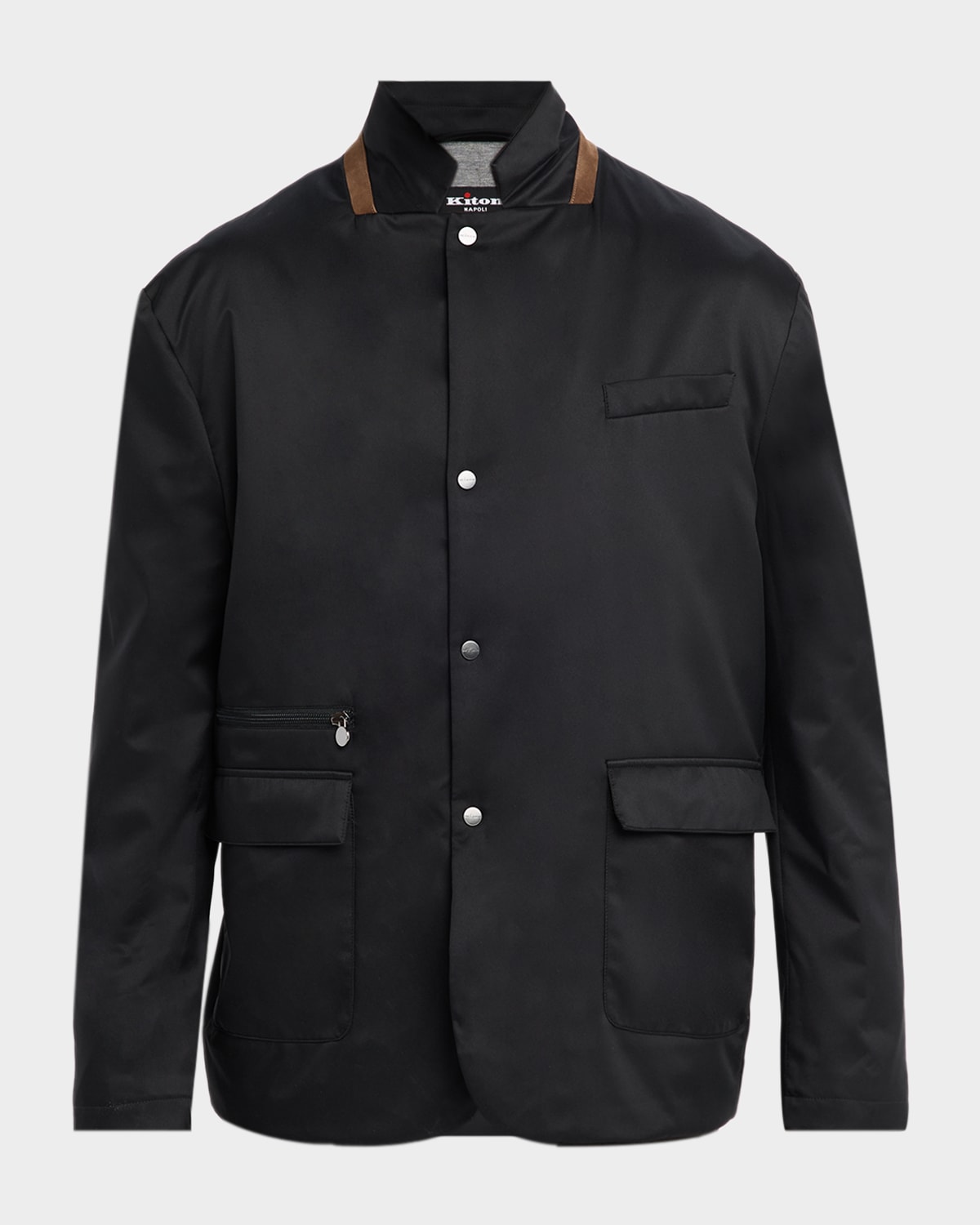 Kiton Men 's Performance Stand-Collar Jacket