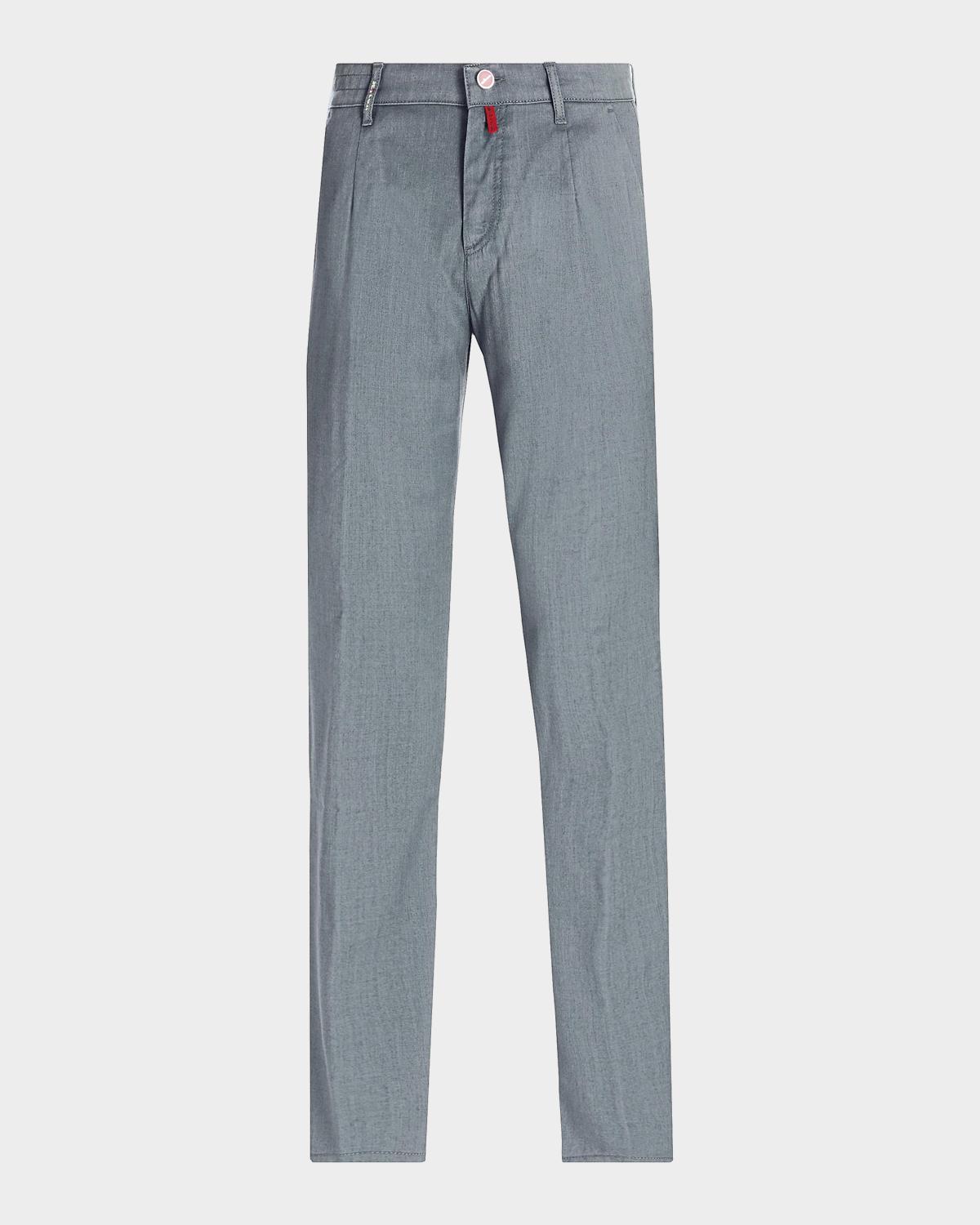 Kiton Men's Stretch-Cotton Straight-Leg Trousers
