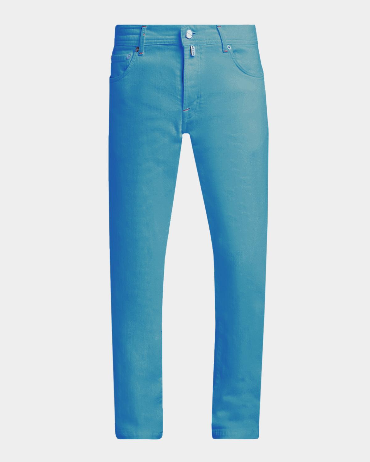 Kiton Men's Corrabo Stretch Cotton Straight Leg Five-Pocket Pants