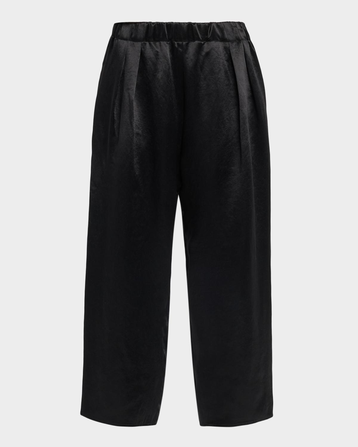 MARIA MCMANUS Lyocell Wide-Leg Crop Pull-On Pants