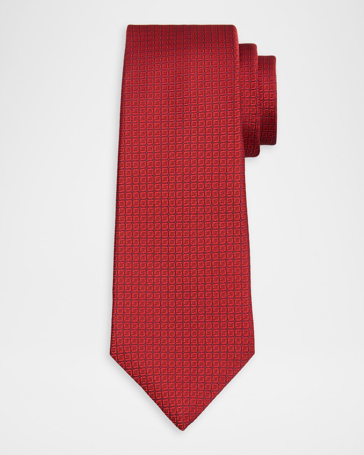 Kiton Men's Micro-Jacquard Silk Tie