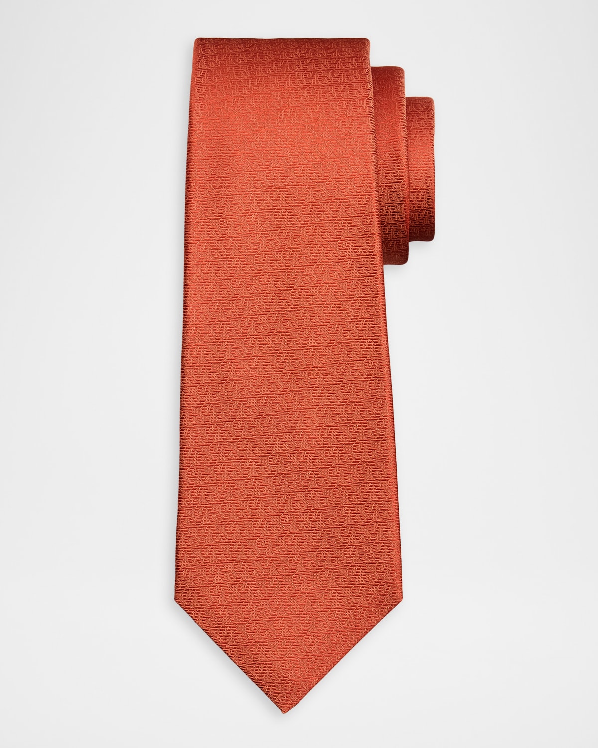 Kiton Men 's Tonal Jacquard Silk 7-Fold Tie