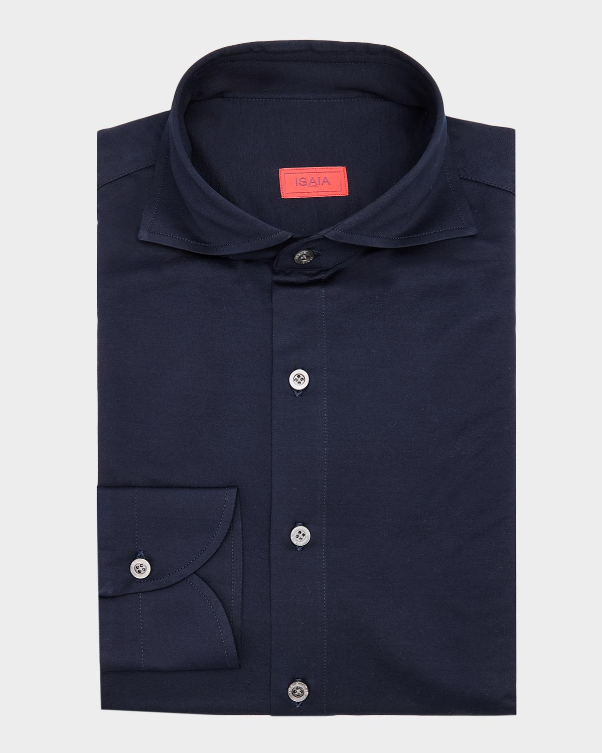 Isaia Cotton Jersey Shirt