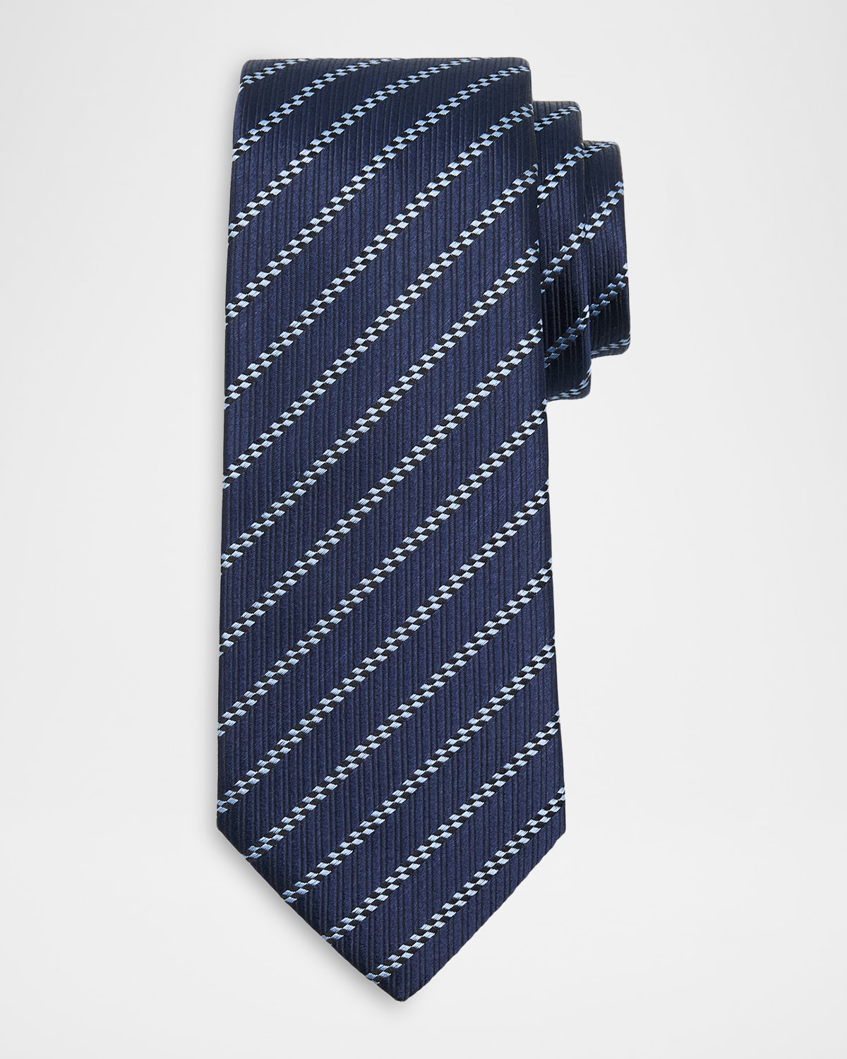 Giorgio Armani Men 's Diagonal Striped Woven Silk Jacquard Tie | Thumbnail 4 Giorgio Armani Men 's Diagonal Striped Woven Silk Jacquard Tie | Thumbnail 4