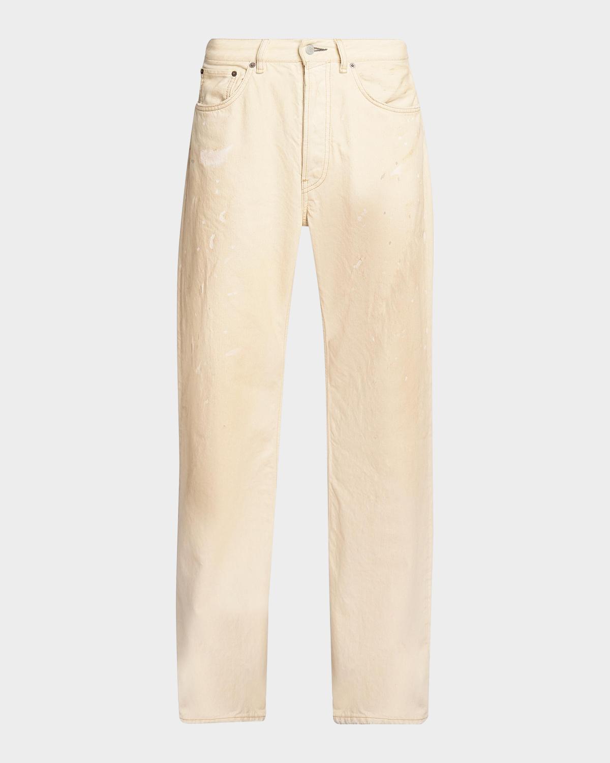 Acne Studios Men's Trafalgar Bleach-Splatter Straight-Leg Jeans