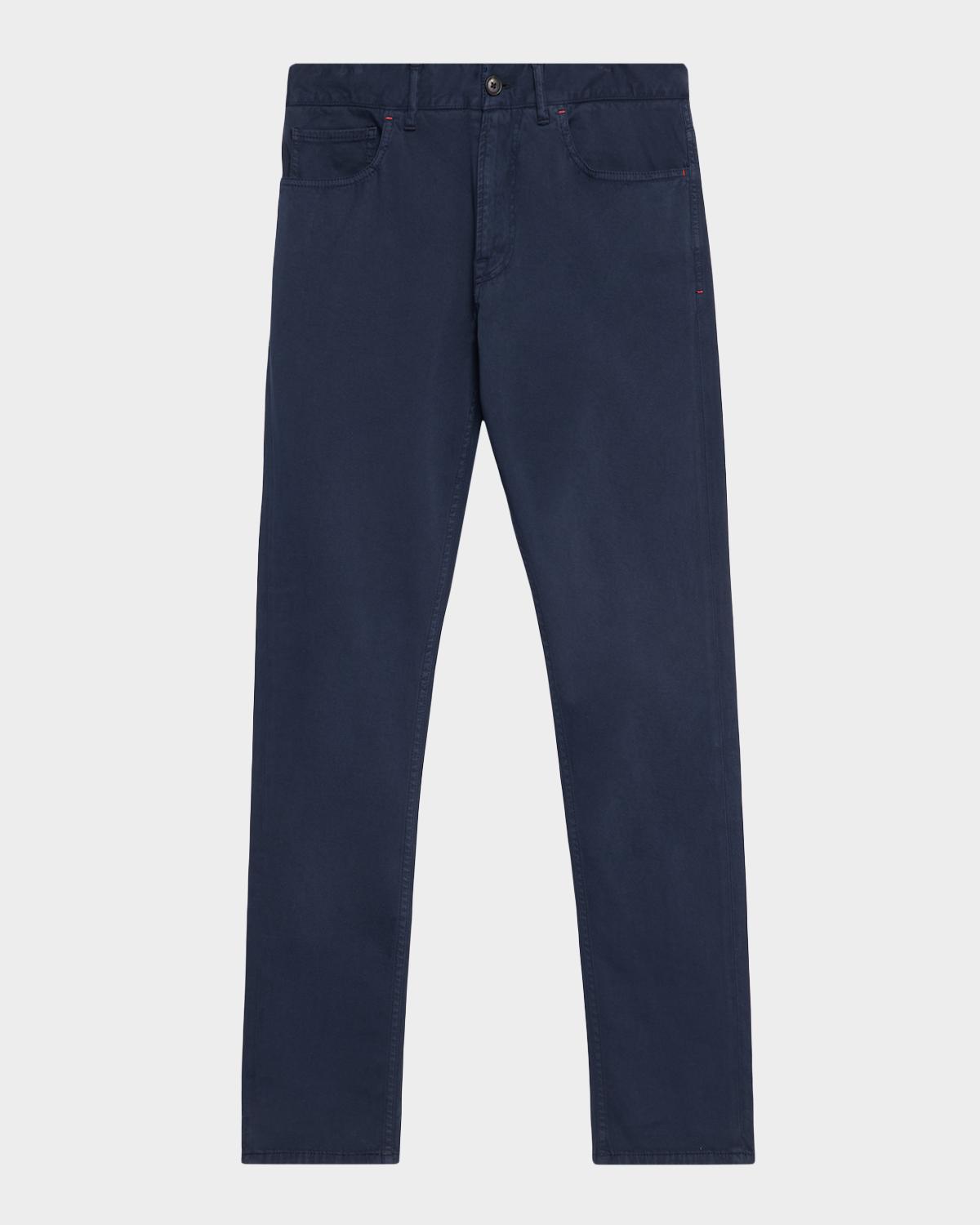 Isaia Men's Slim-Fit Cotton-Cashmere Pants