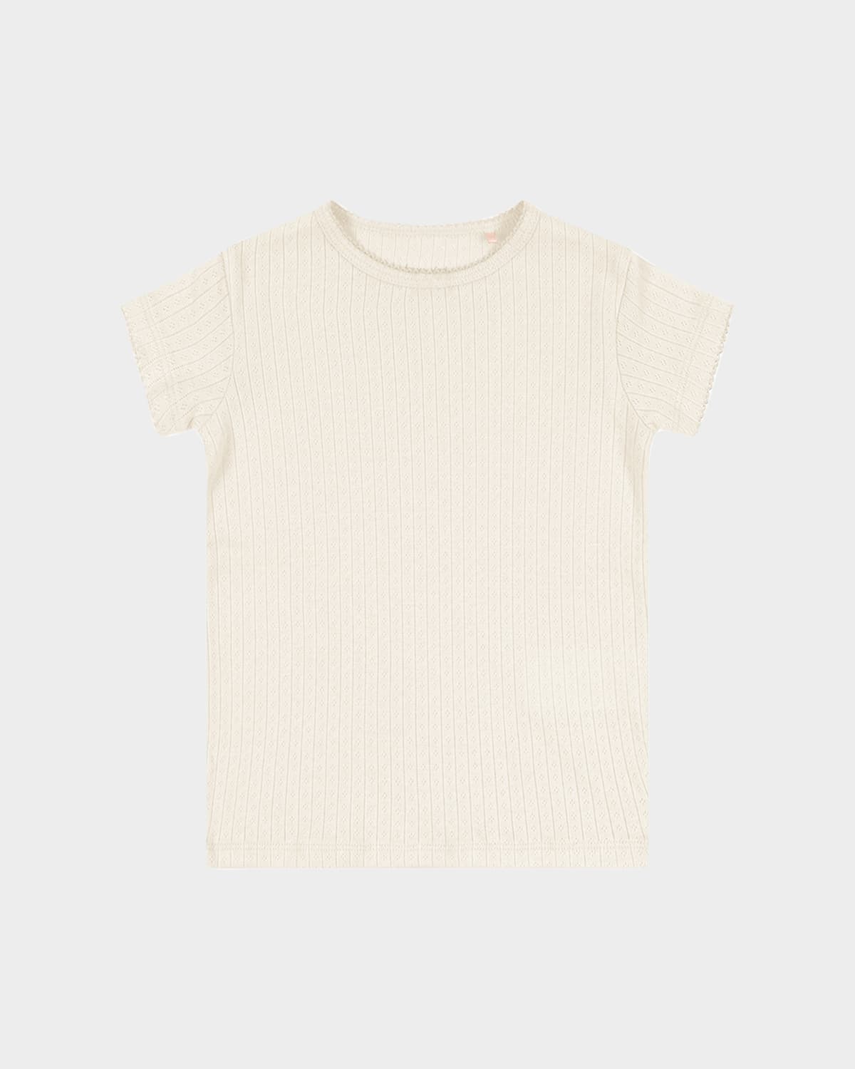 Konges Slojd Girl 's Minnie Pointelle Tee, Size -8