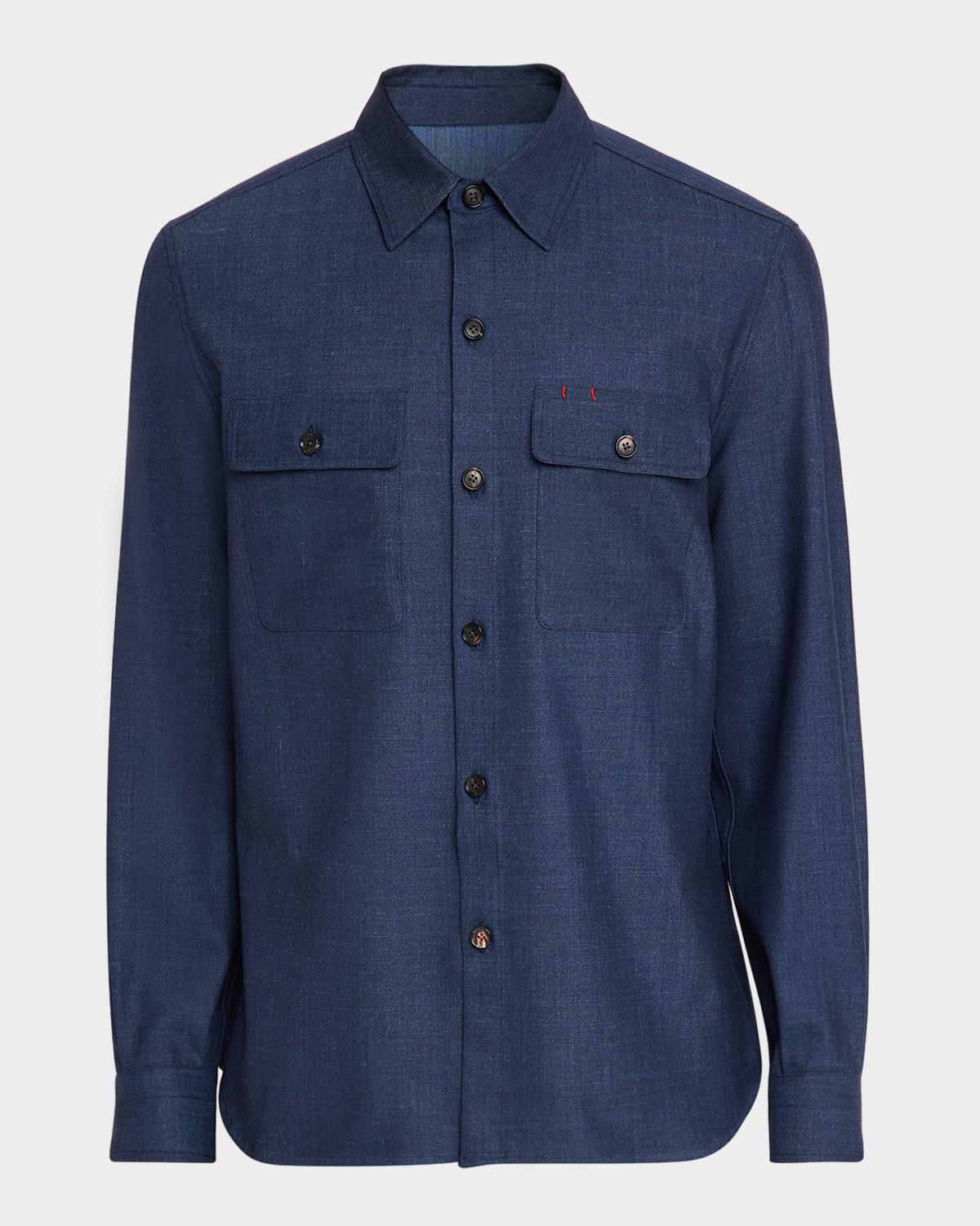 Isaia Men's Summertime Denim Shirt