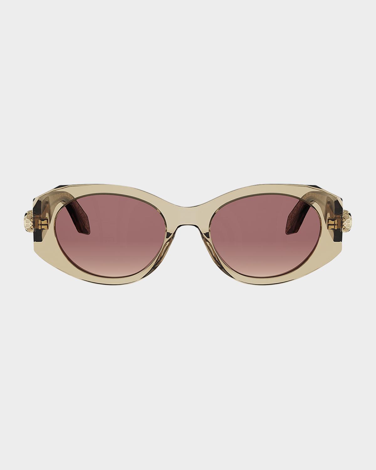 BVLGARI Serpenti Forever 52mm Oval Sunglasses