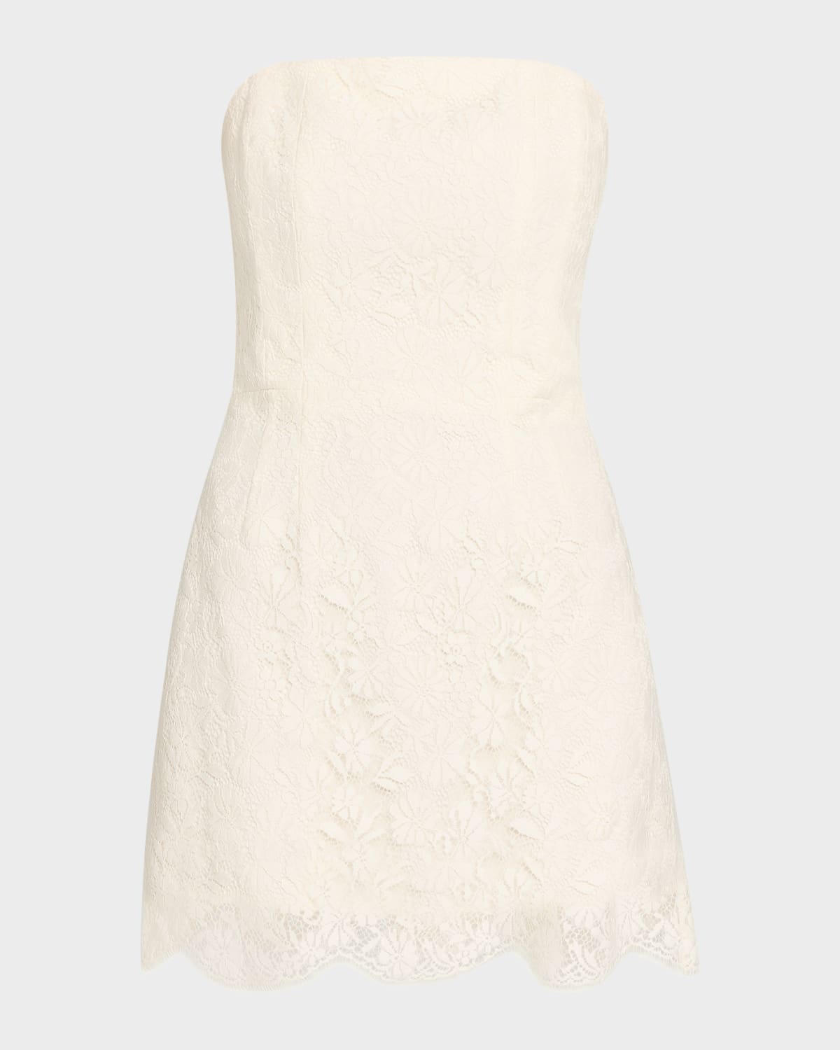A.l.c Eliana Strapless Lace Mini Dress In Sand
