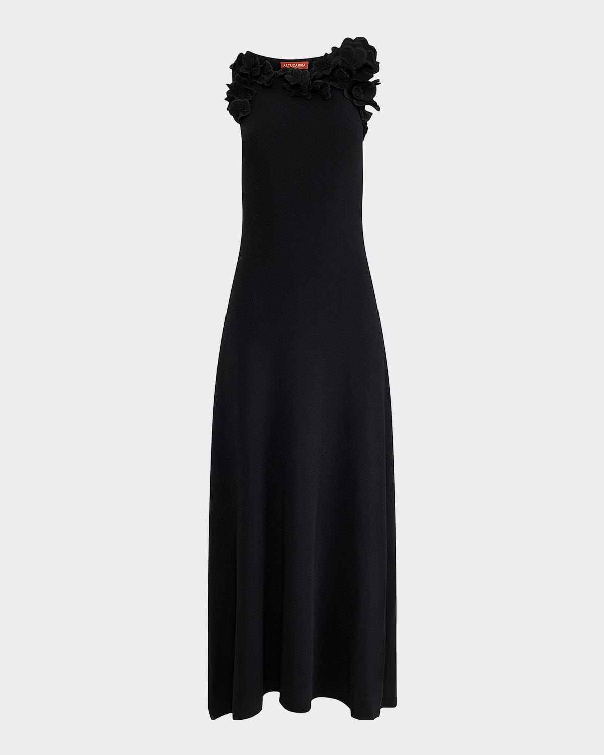Altuzarra Woolfe Floral Appliqué Maxi Dress