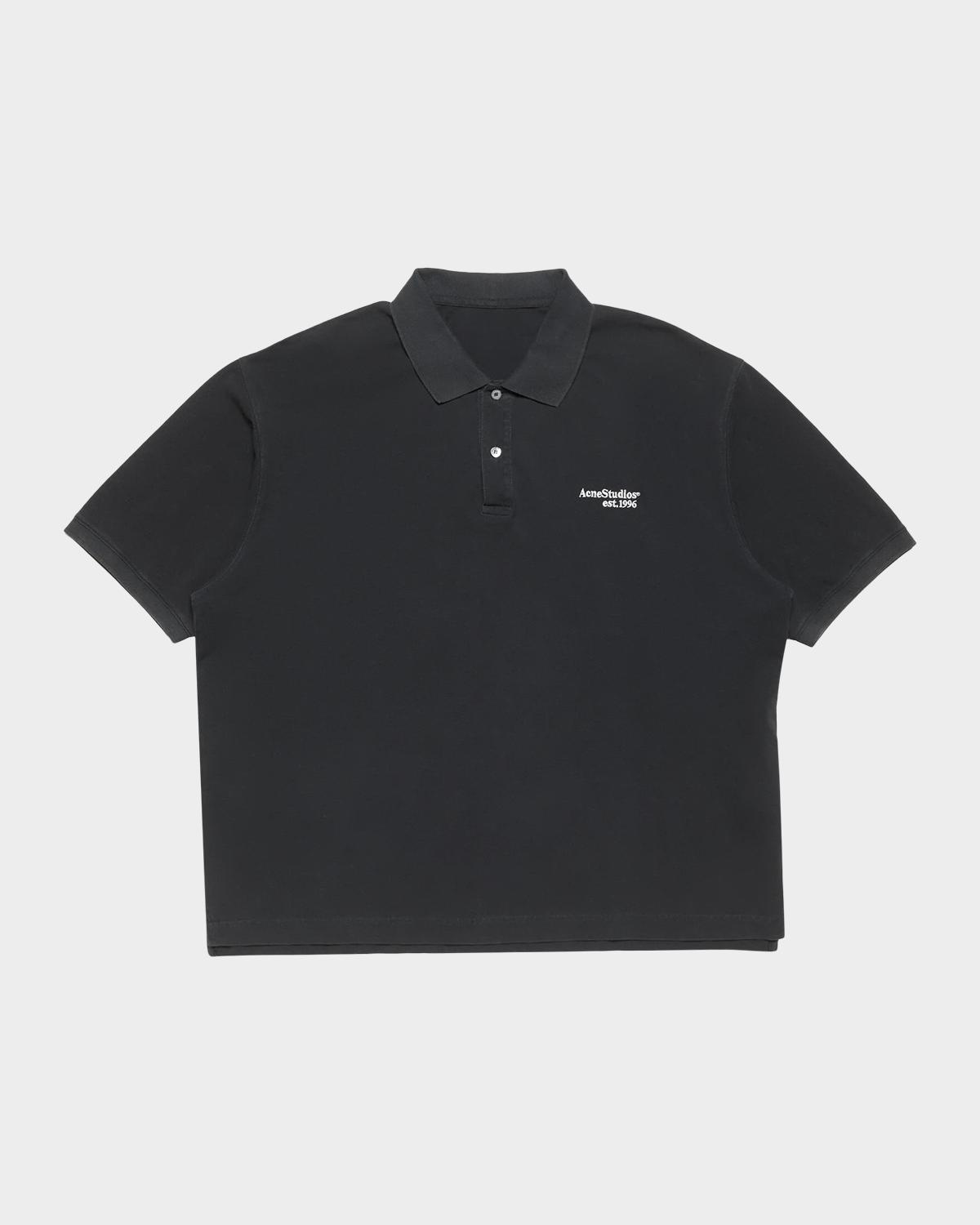 Acne Studios Men's Egnes Cotton Logo Polo Shirt