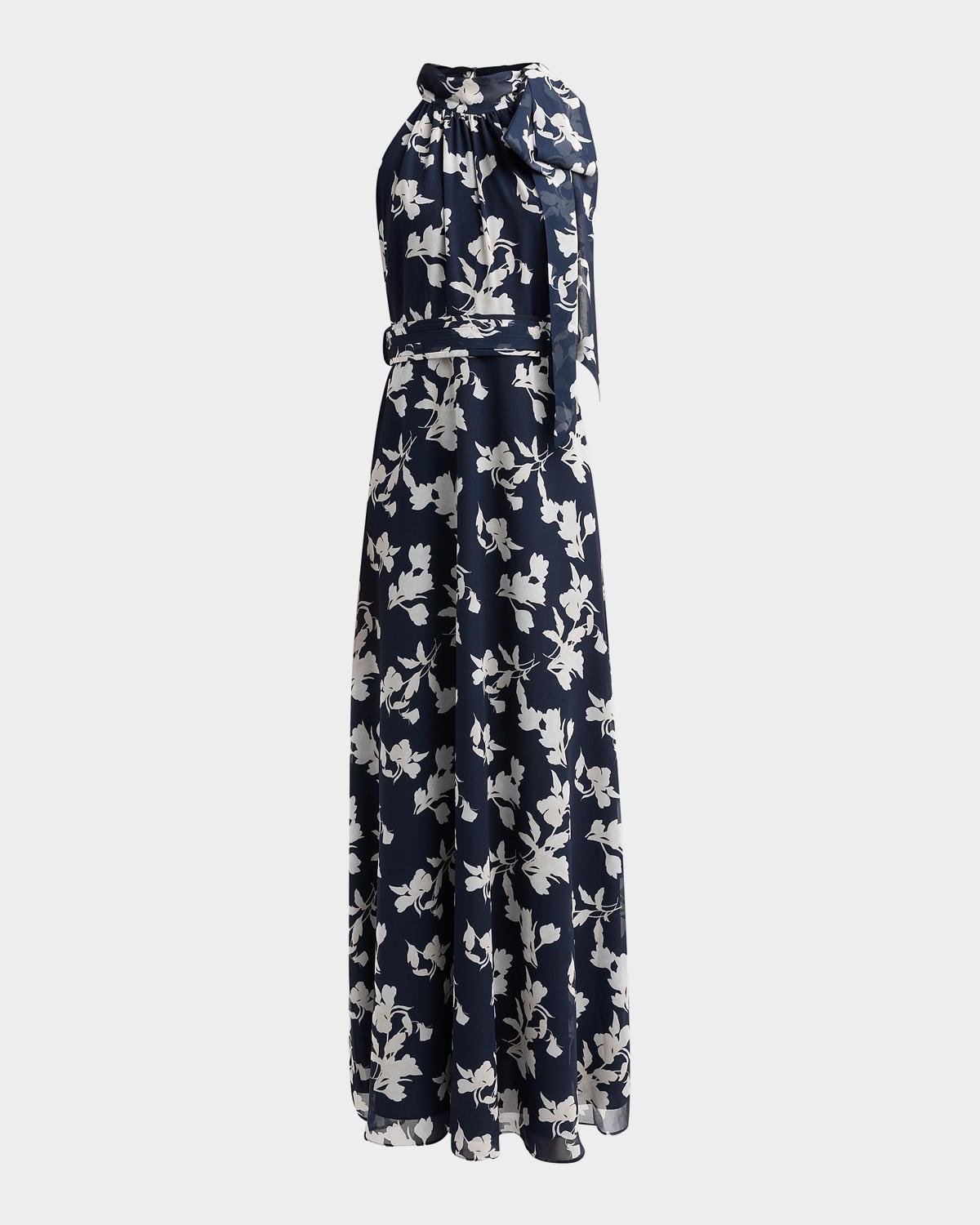 SACHIN BABI Diana Floral Chiffon Gown