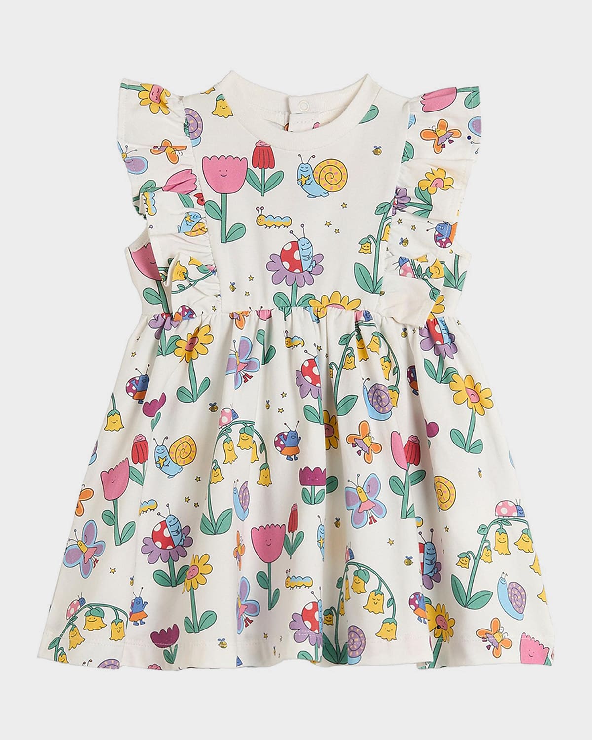 Stella Girl 's Ruffled Floral Cotton Dress, Size 6M-3
