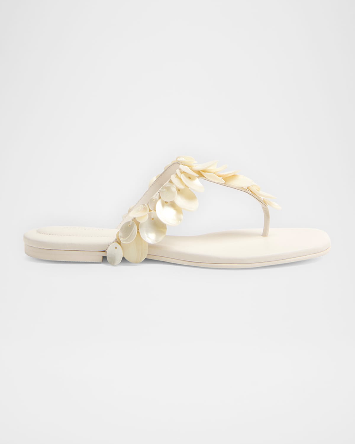 Simkhai Elin Shell Leather Thong Sandals In Multi