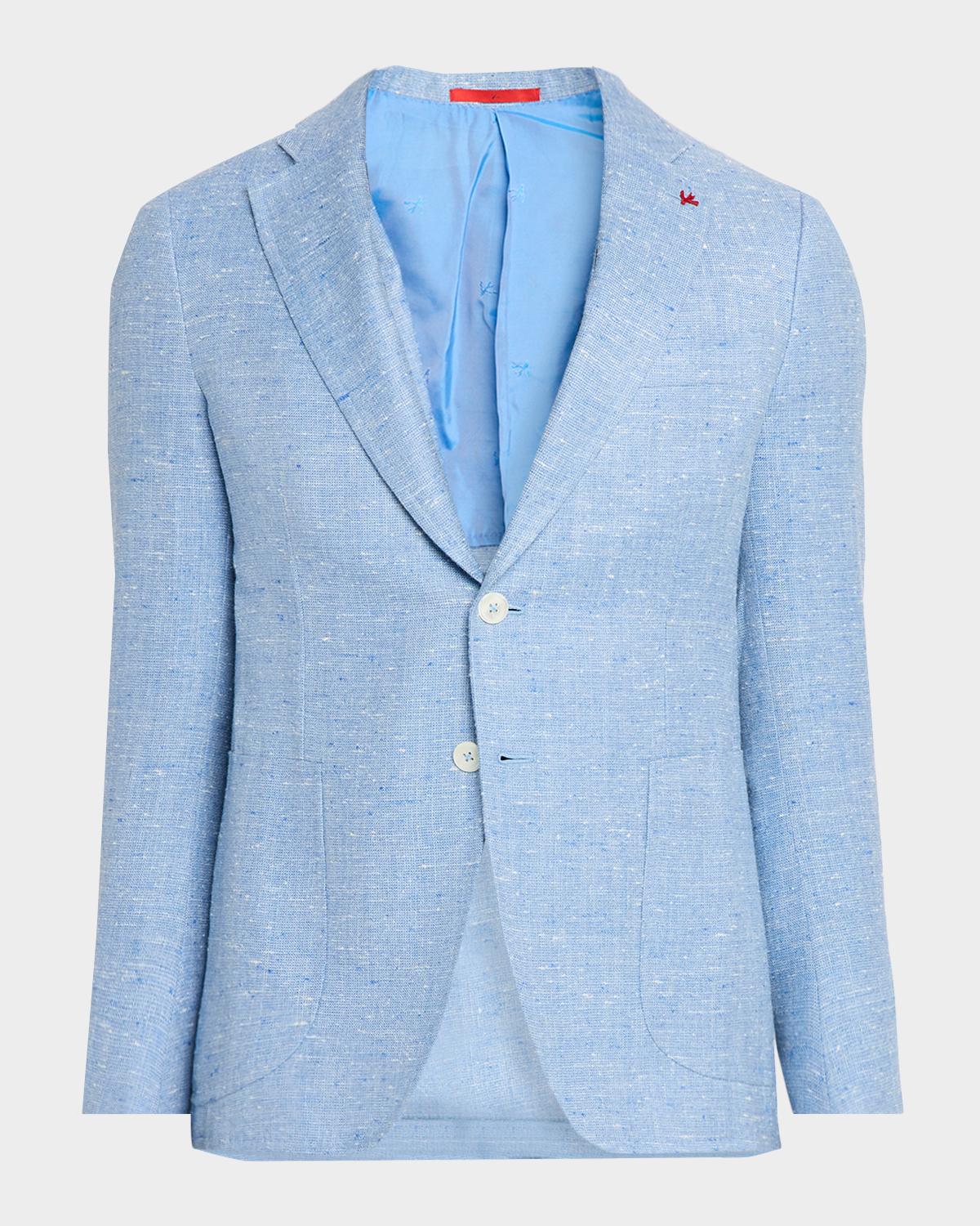 Isaia Men's Summer Donegal Single-Breasted Sport Coat