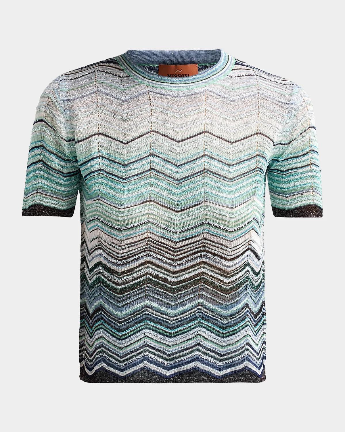 Missoni Chevron Crewneck Knit Top